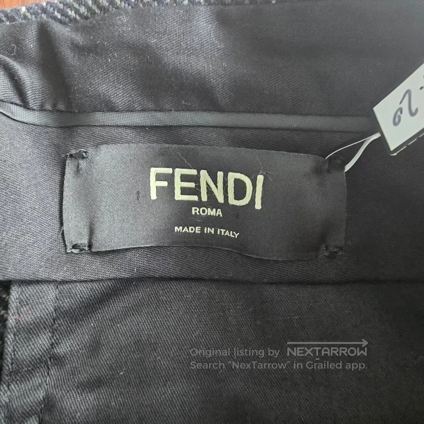 Fendi Fendi Black Gray Wool Blend Trousers. Size US 42 / EU 58 - 3 Thumbnail