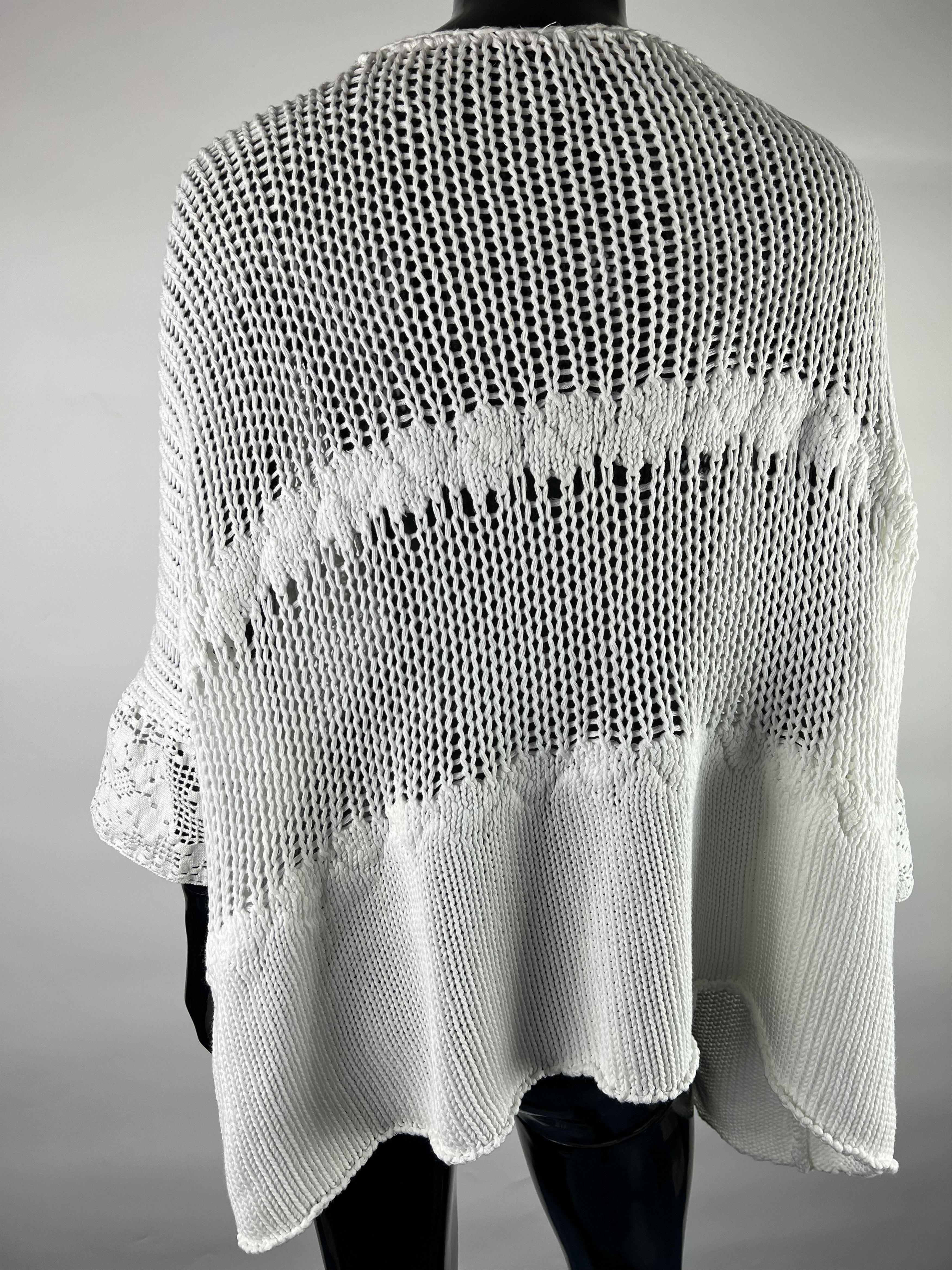 TWINSET Twinset Simona Barbieri Mesh Knit Sweater Oversized Size ONE SIZE - 4 Thumbnail