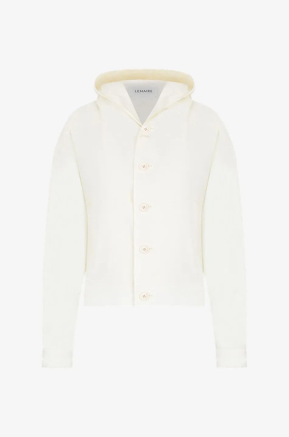 Lemaire o1s22i1n1024 Short Hooded Blouson Jacket in Neutro Size XS / US 0-2 / IT 36-38 - 1 Thumbnail