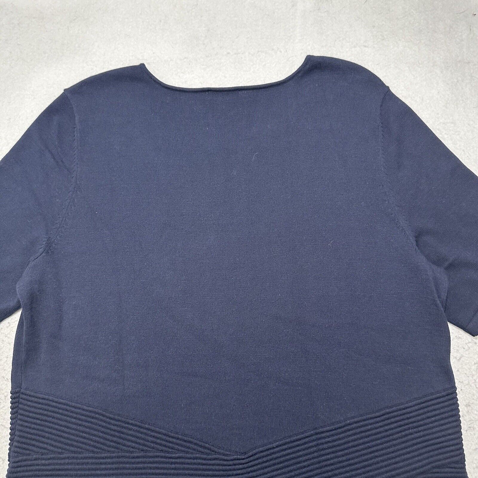 Other Talbots 1X Short Sleeve Navy Blue Heavyweight Knit Top Size XL / US 12-14 / IT 48-50 - 11 Thumbnail