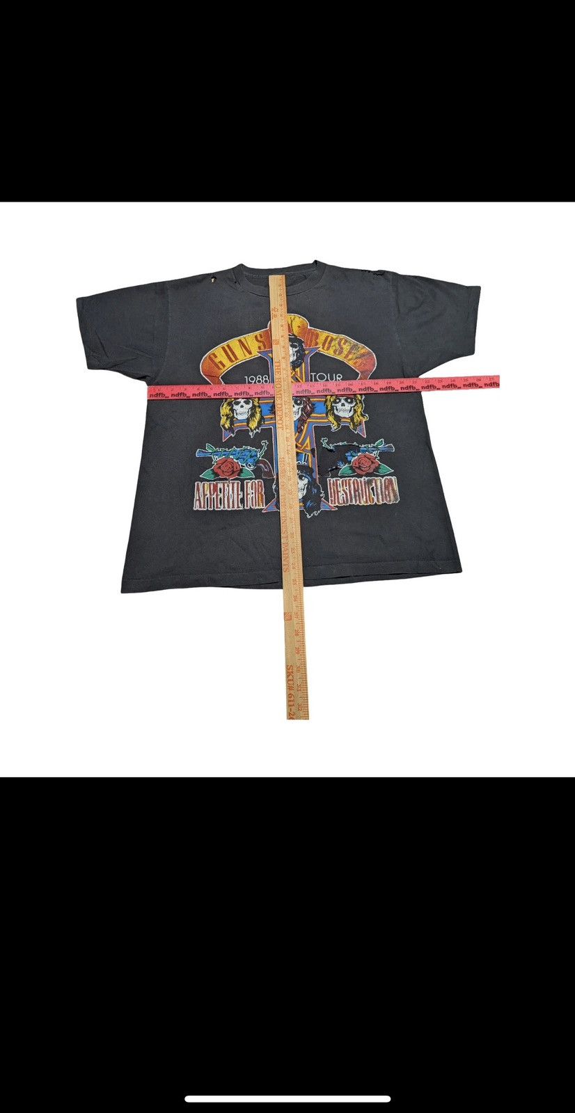 Vintage Vintage 1988 Guns N Roses Tour Tee L Single Stitch Size US L / EU 52-54 / 3 - 3 Thumbnail