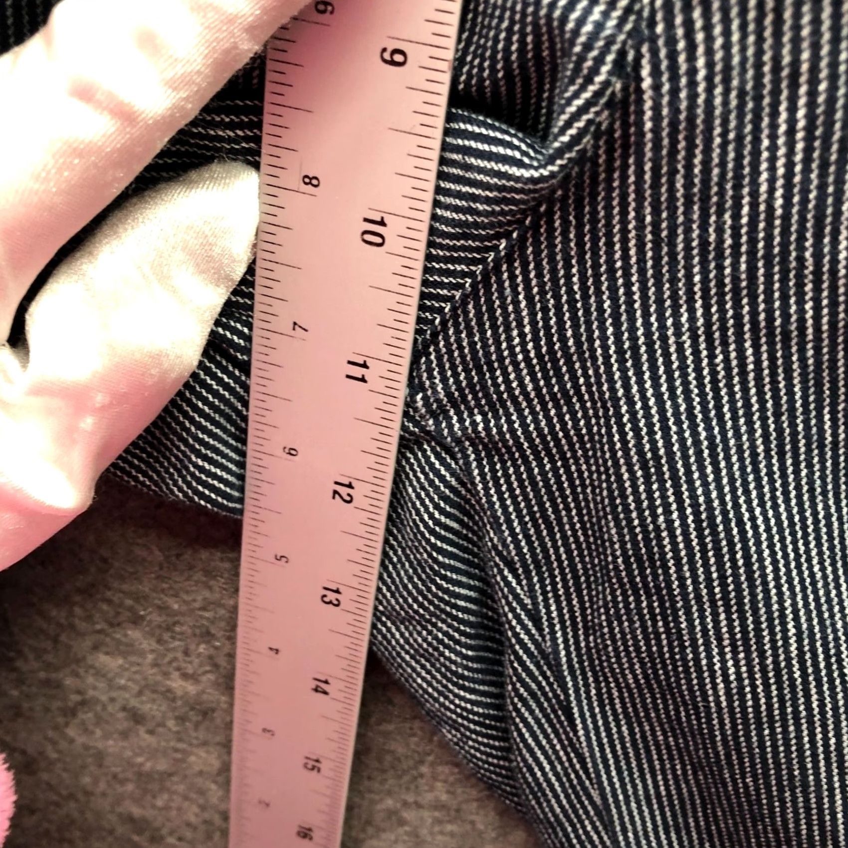 Uniqlo VINTAGE Uniqlo Linen Cotton Tapered Trouser Womens S Blue White Striped High Rise Size 28" / US 6 / IT 42 - 7 Thumbnail