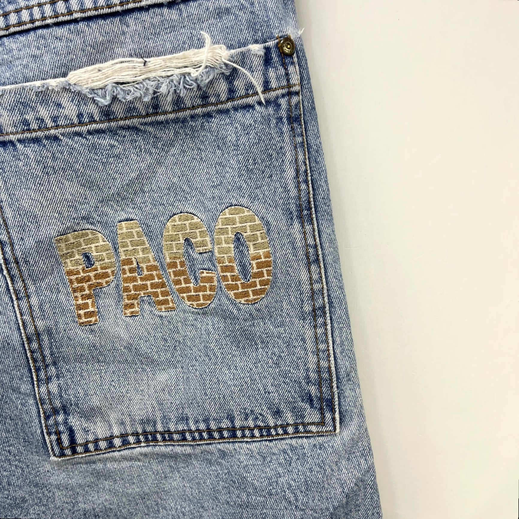 Vintage VINTAGE Paco Jeans Baggy Wide-Leg 32 Men Blue 90s Decade 32 Mens Size US 32 / EU 48 - 4 Thumbnail