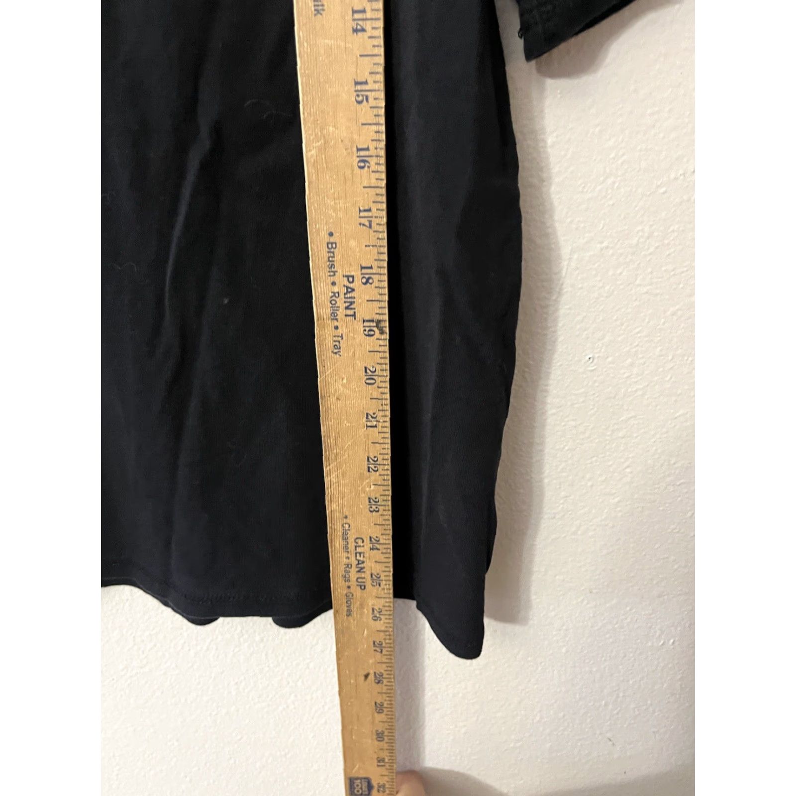 Jones New York Jones New York Signature T-Shirt Women's Short Sleeve V-Neck 1X Black 100% Cotton Plus Size Womens Size XL / US 12-14 / IT 48-50 - 4 Thumbnail
