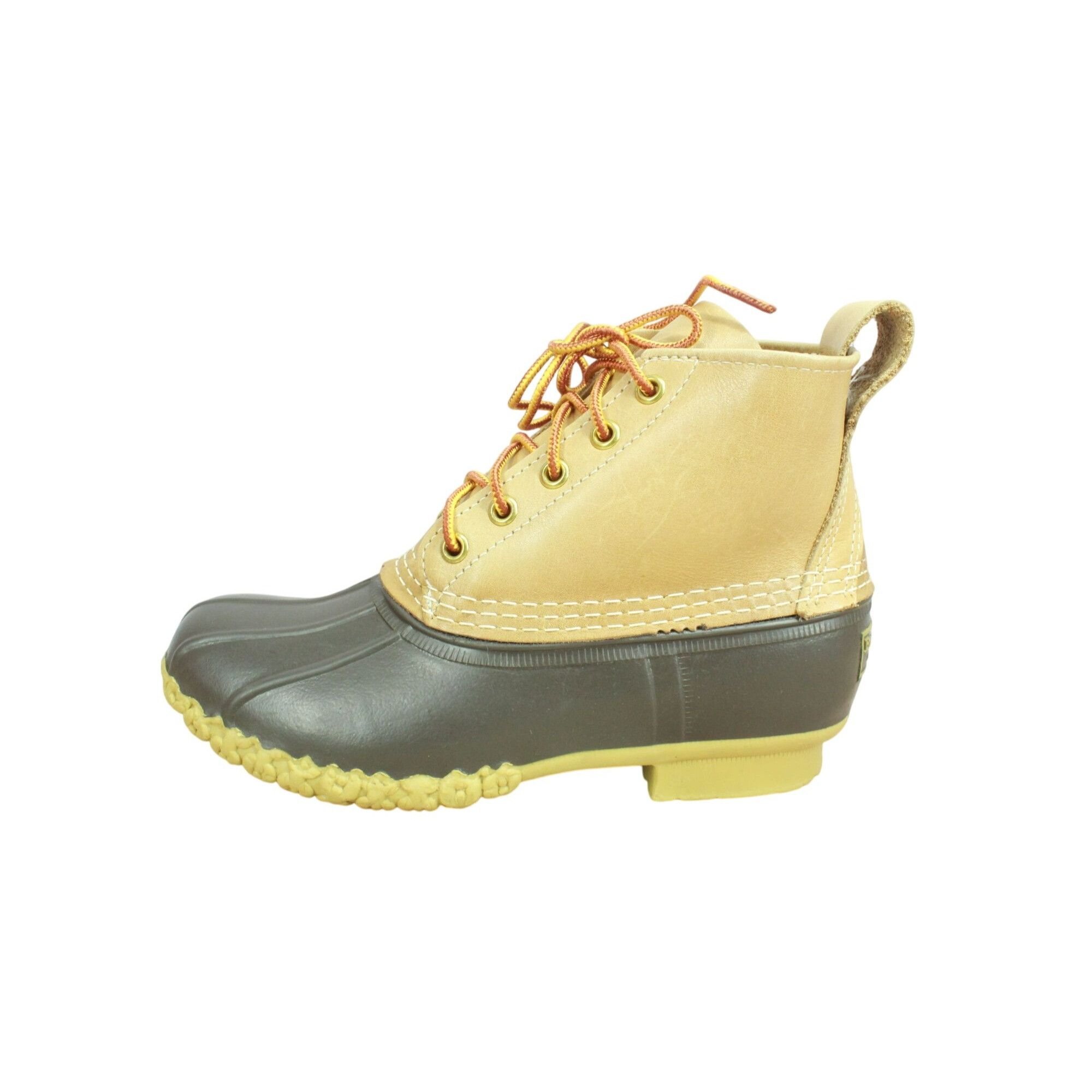 L.L. Bean LL Bean Brown Leather Lace Up Ankle Duck Boots Size US 6 / IT 36 - 1 Thumbnail