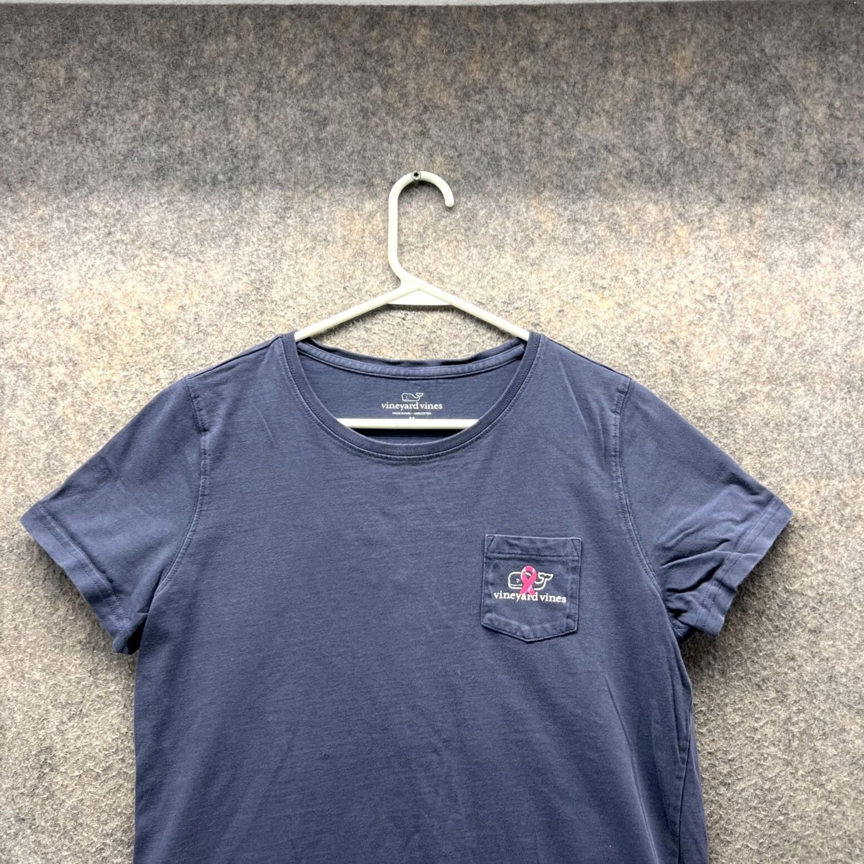 Vineyard Vines Vineyard Vines Womens Medium Pocket Blue Navy Casual Tee Crewneck Whale Shirt Size M / US 6-8 / IT 42-44 - 2 Thumbnail