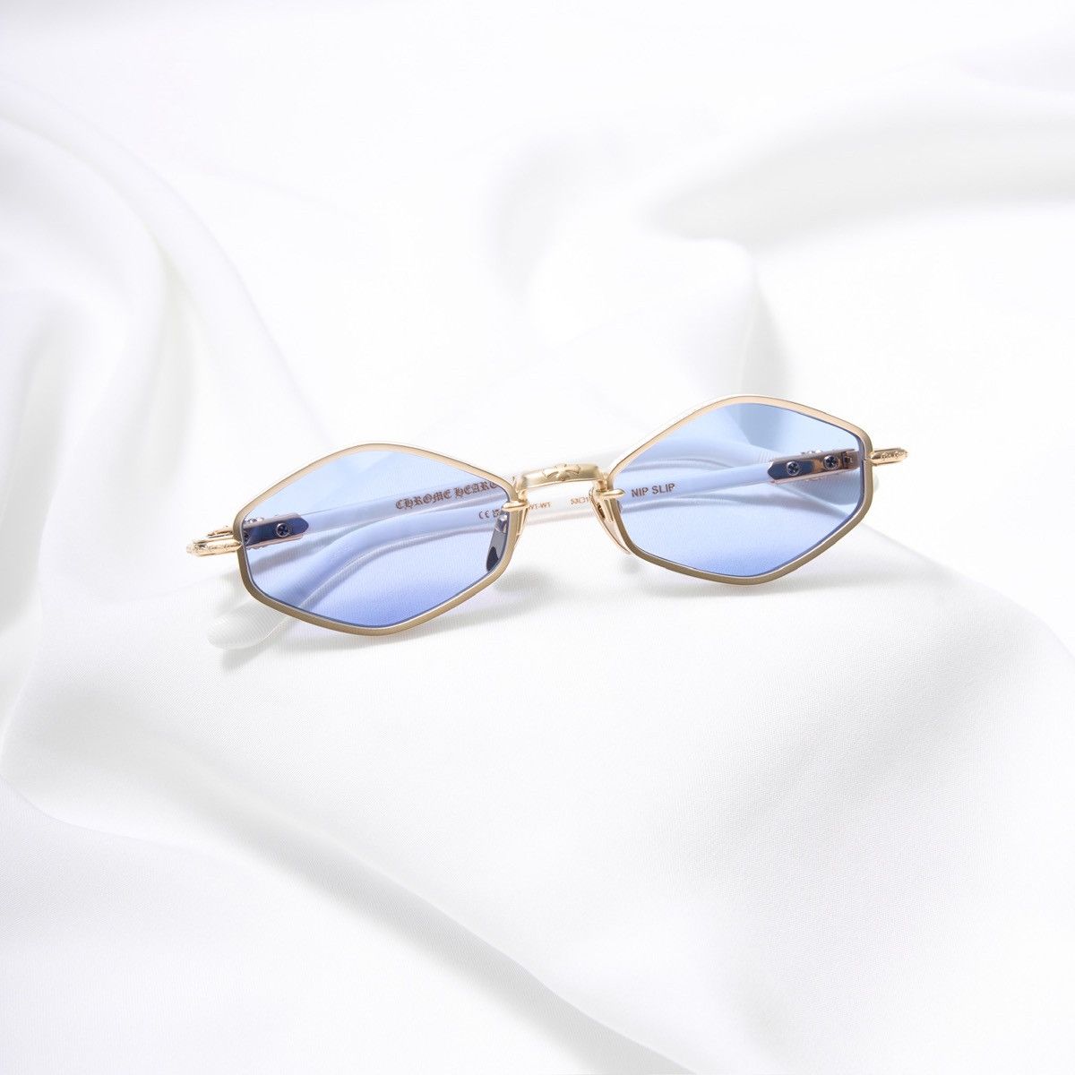Chrome Hearts CHROME HEARTS NIP SLIP MATTE GOLD PLATED - WHITE SUNGLASSES Size ONE SIZE - 6 Thumbnail