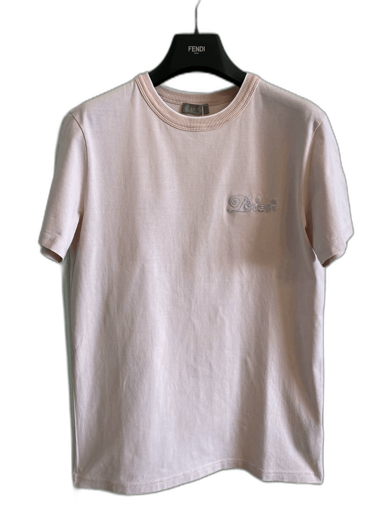 Dior Dior Embroidered Letter Short Sleeve T-Shirt Size US M / EU 48-50 / 2 - 1 Thumbnail