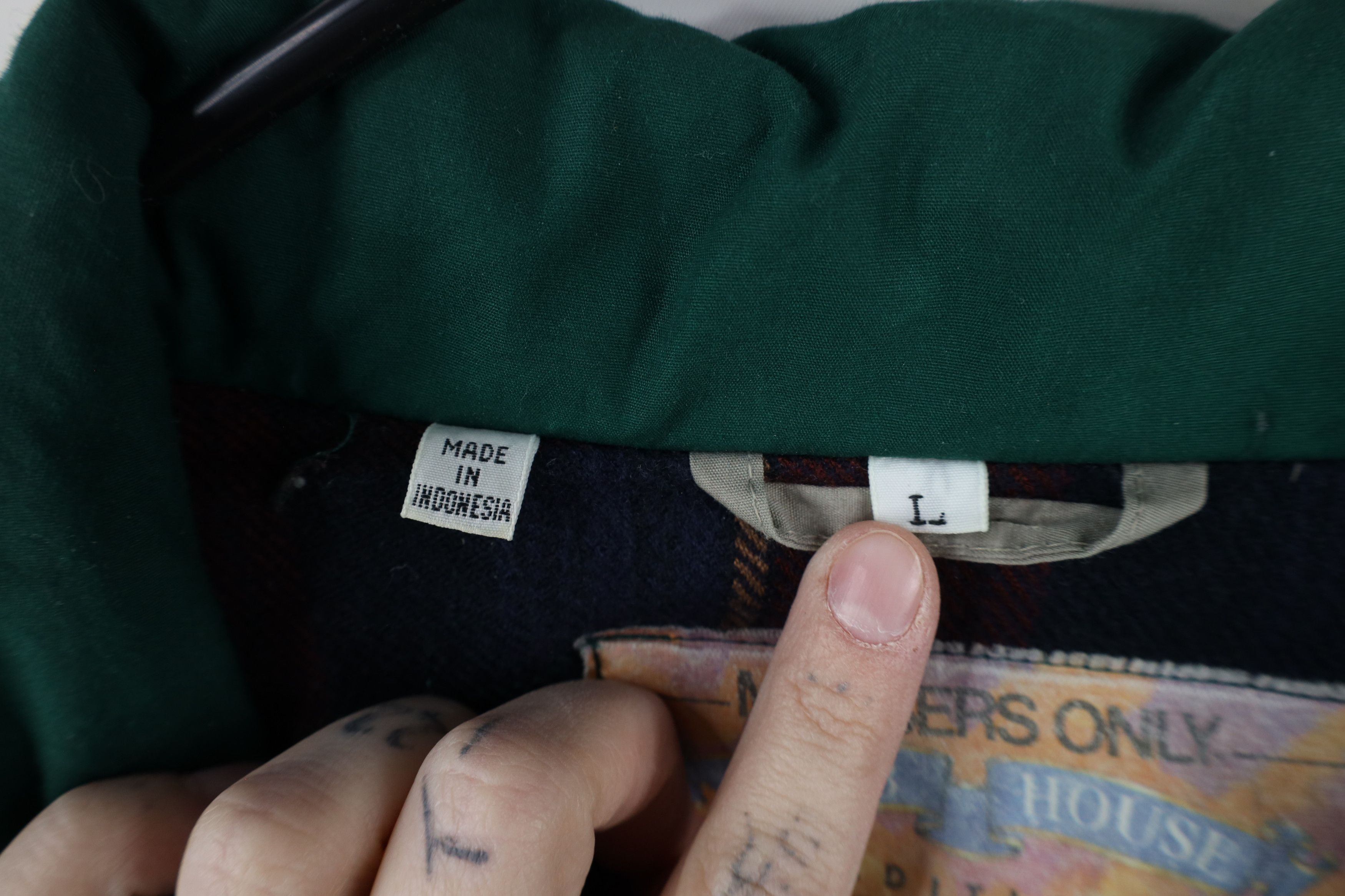 Members Only × Vintage Vintage 90s Members Only Wool Lined Duck Down Puffer Jacket Size US L / EU 52-54 / 3 - 9 Thumbnail