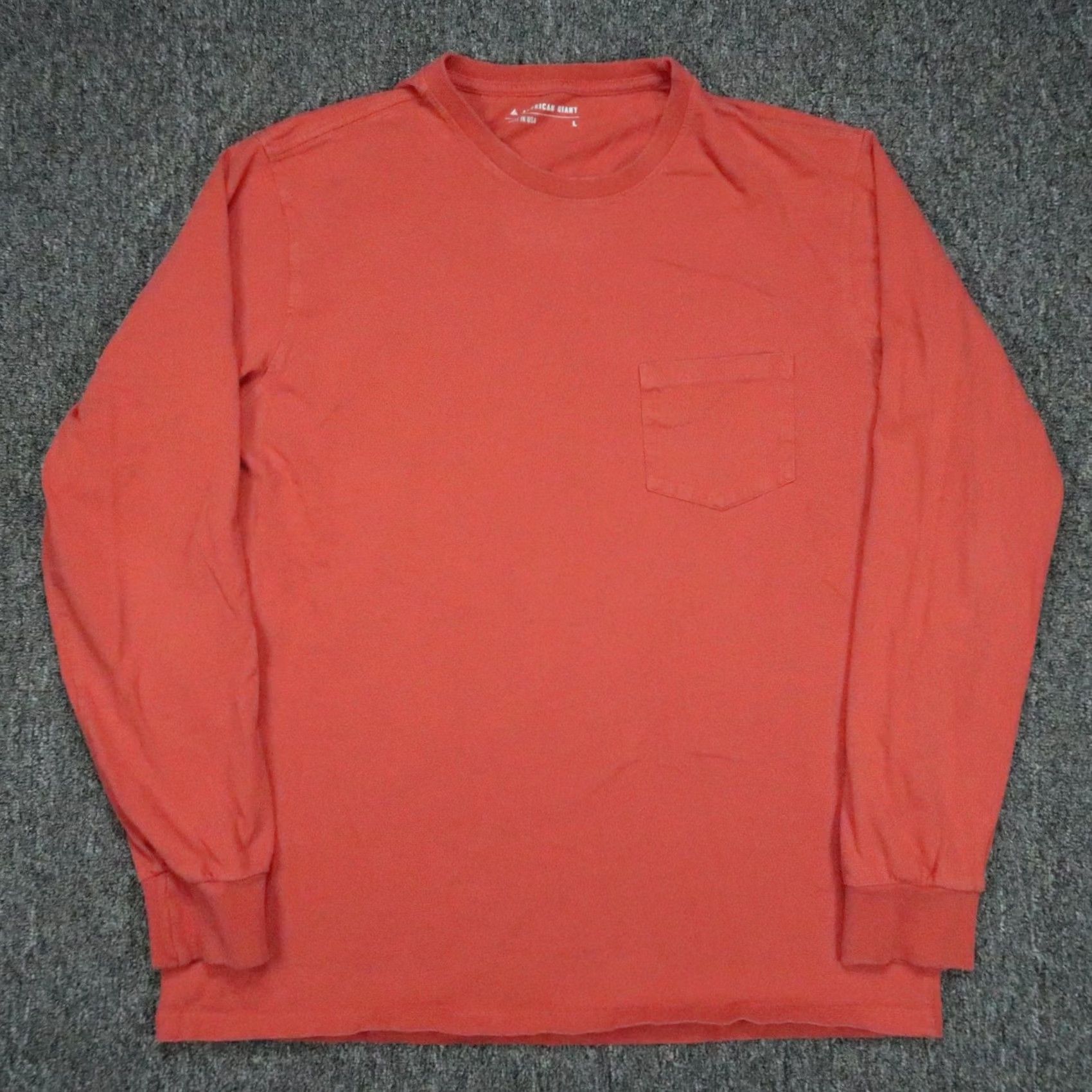 Vintage American Giant Shirt Mens Large Red Long Sleeve Tee Cotton Heavyweight Size US L / EU 52-54 / 3 - 2 Thumbnail