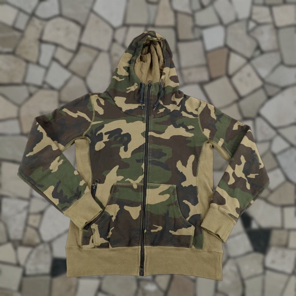 Nike Nike ACG Hoodie Women's Medium Camouflage Full Zip Knit Cotton Green Outdoor Pockets Logo Womens Size M / US 6-8 / IT 42-44 - 1 Thumbnail