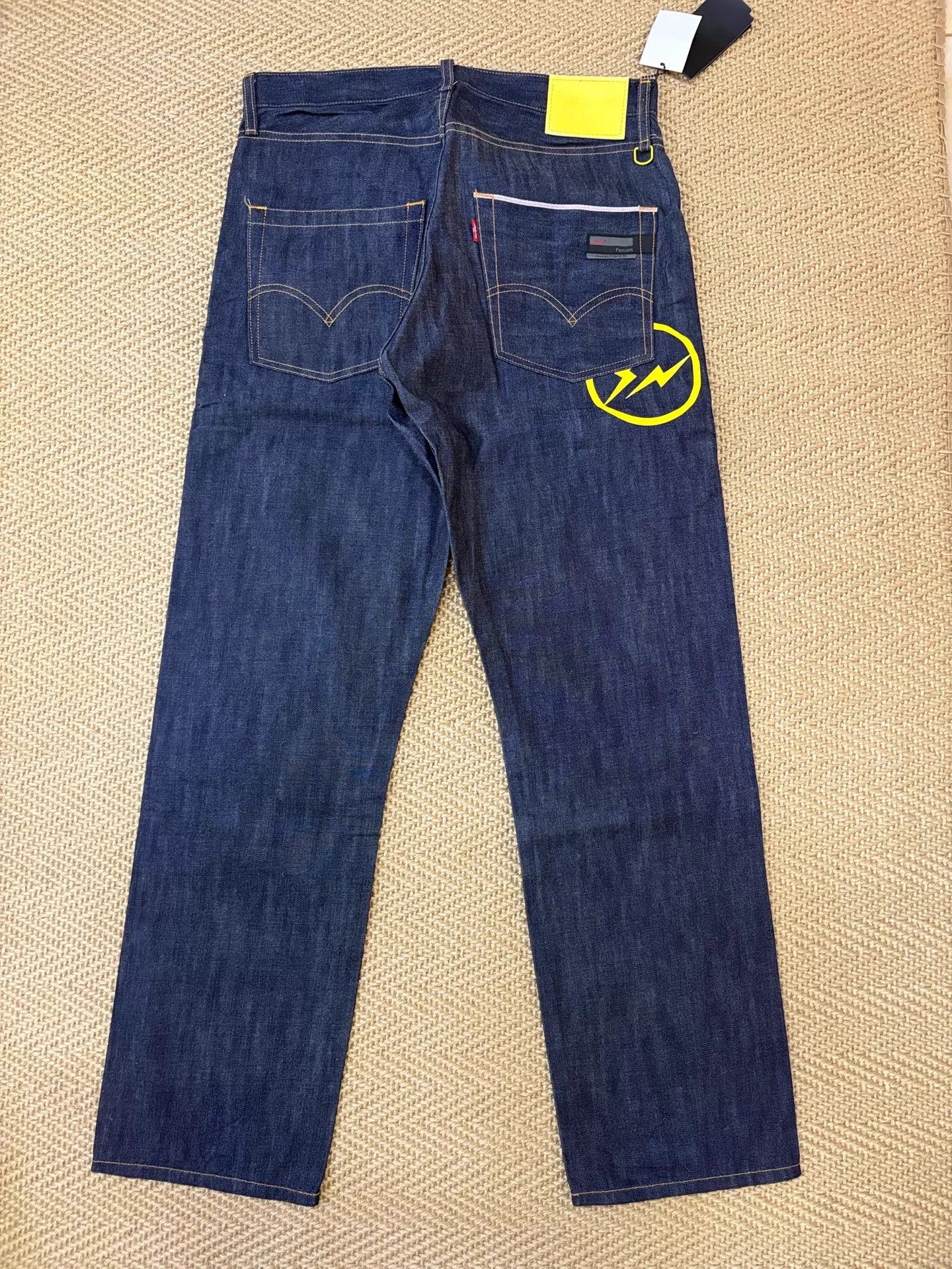Levi's Levis Fenom Yellow Flash Raw 505 W32 New Jeans Size US 32 / EU 48 - 3 Thumbnail
