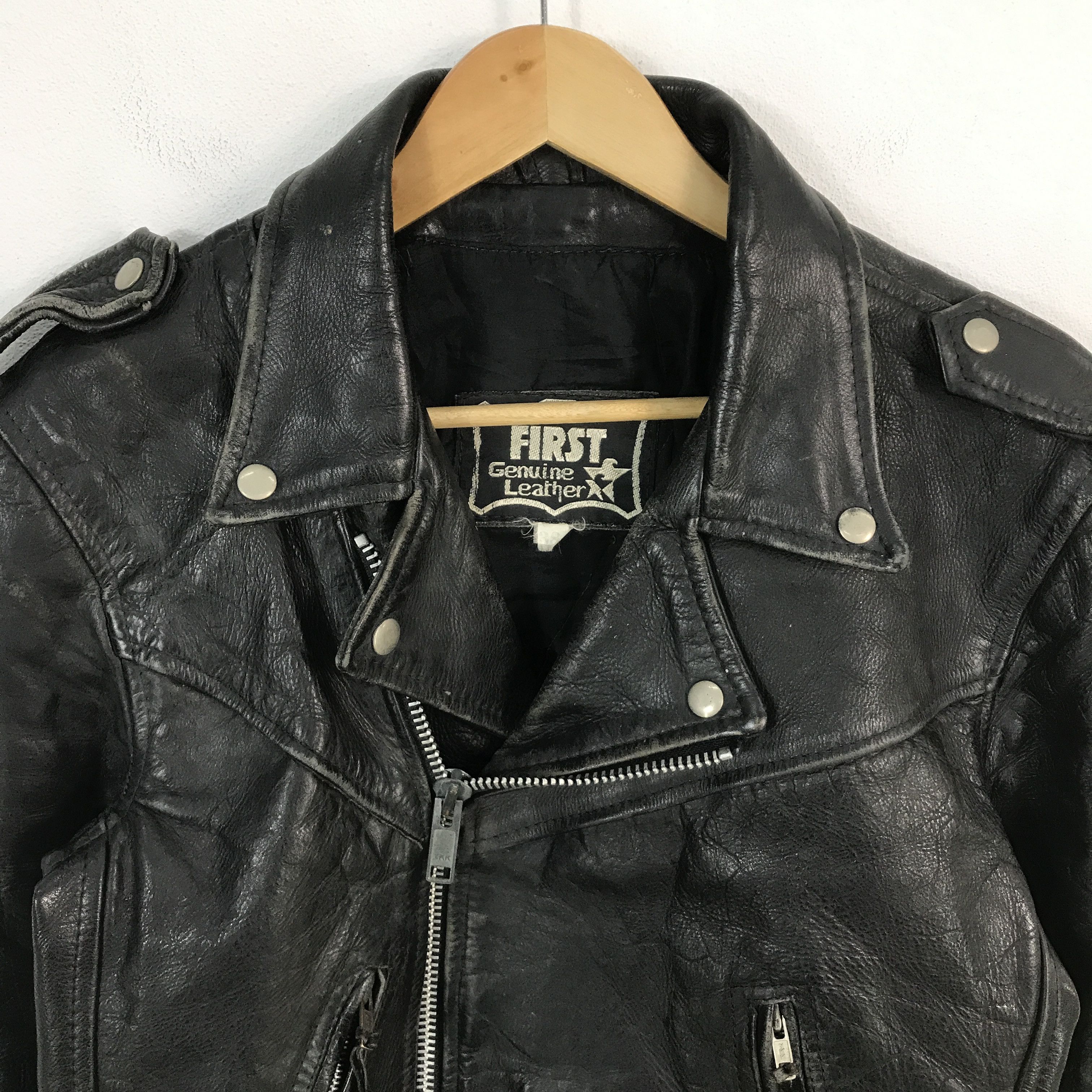 Japanese Brand × Leather 🔥First Double collar Leather jacket Size US M / EU 48-50 / 2 - 3 Thumbnail