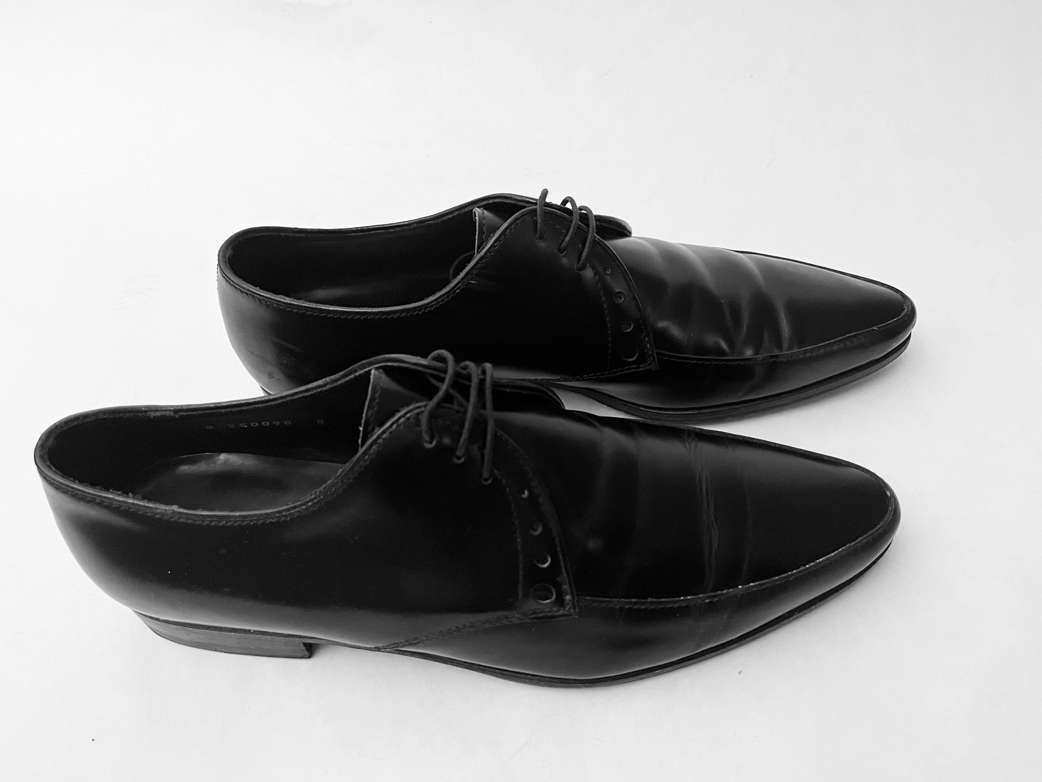 Prada black derby lace-up shoes Size US 8 / EU 41 - 10 Thumbnail