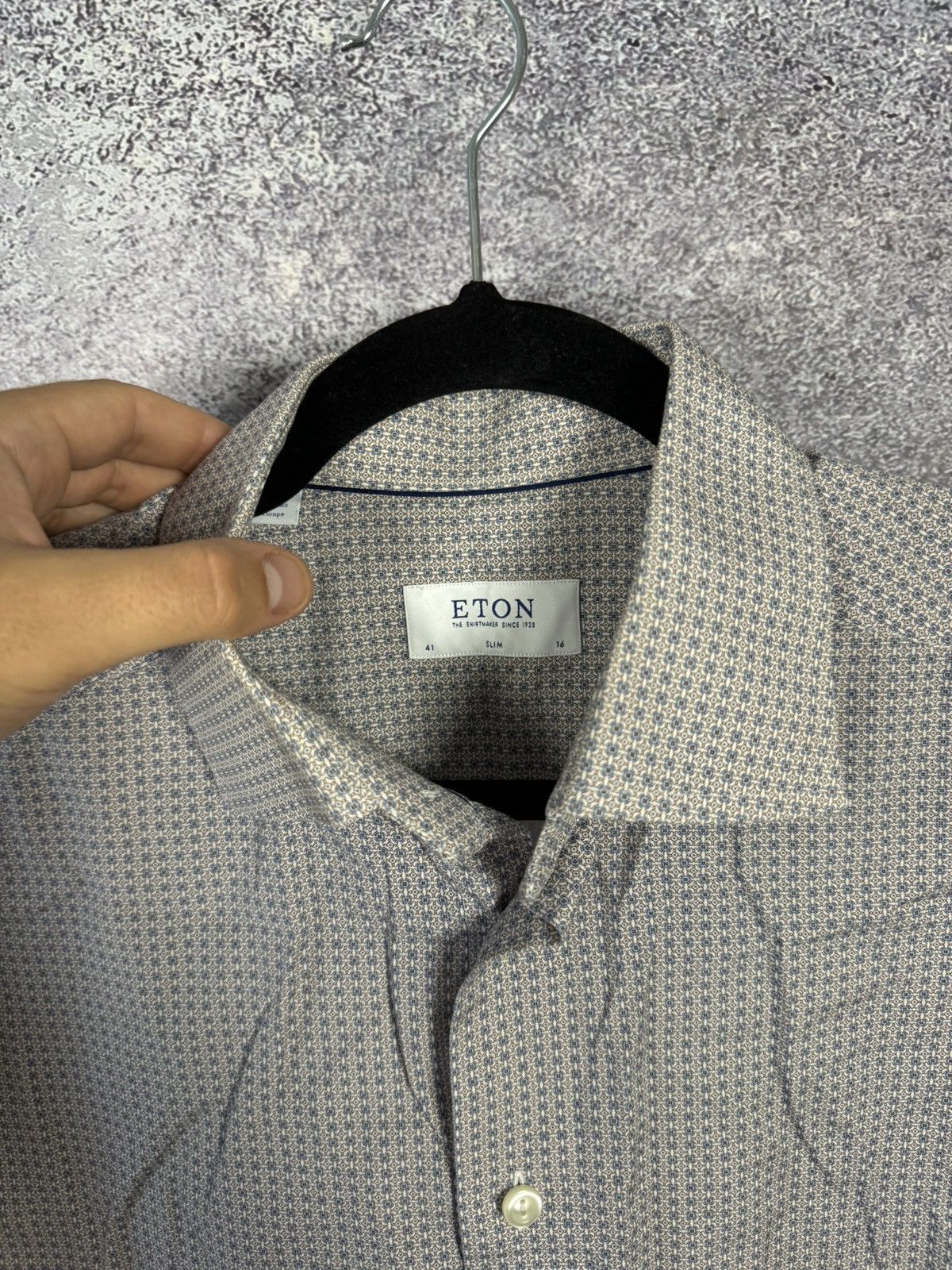 Eton Eton Shirt Mens 16 41 Floral All Over Print AOP Dress Formal Size US M / EU 48-50 / 2 - 6 Thumbnail