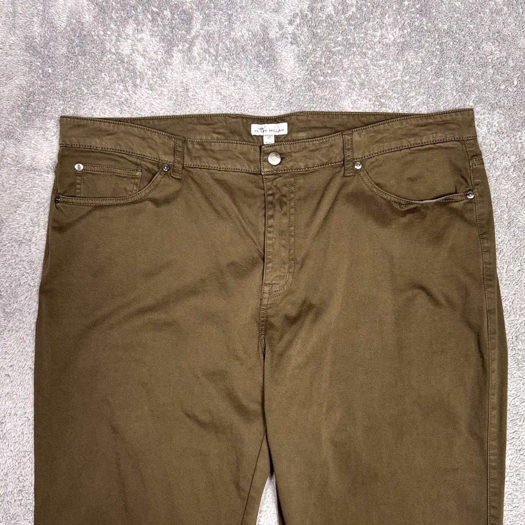 Peter Millar Peter Millar Pants Mens 40x34 Chino 5-Pocket Ultimate Sateen Regular Rise Mid Breathable Soft Brown Size US 40 / EU 56 - 3 Thumbnail