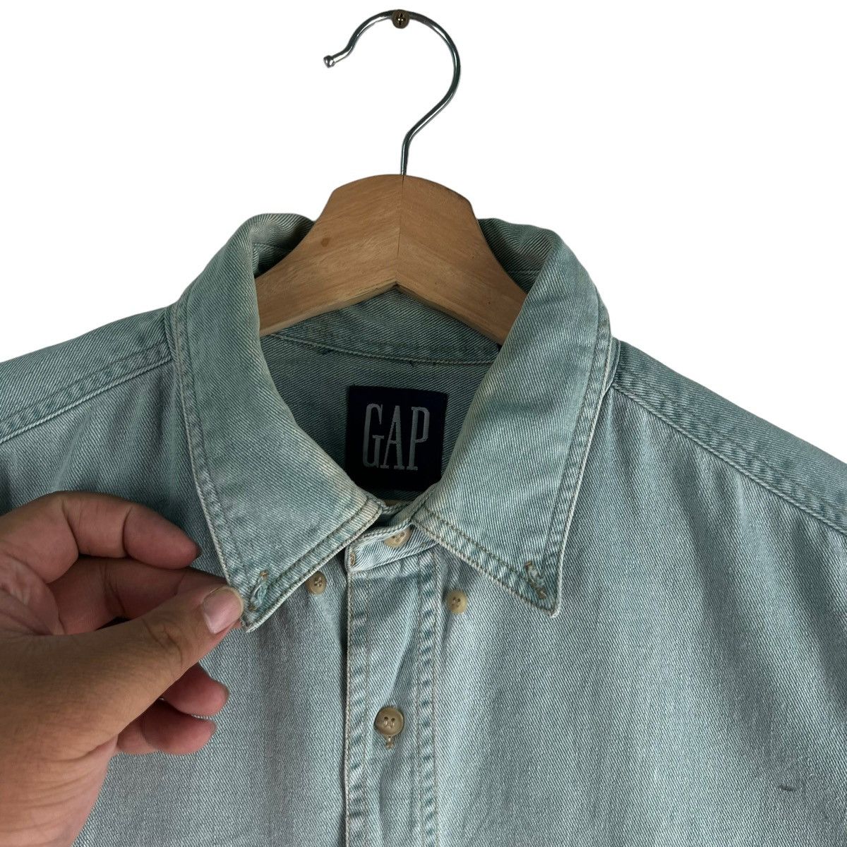 Gap 🔥90’s VTG CHAMBREY SHIRTS JACKET GAP WORKER Size US L / EU 52-54 / 3 - 5 Thumbnail
