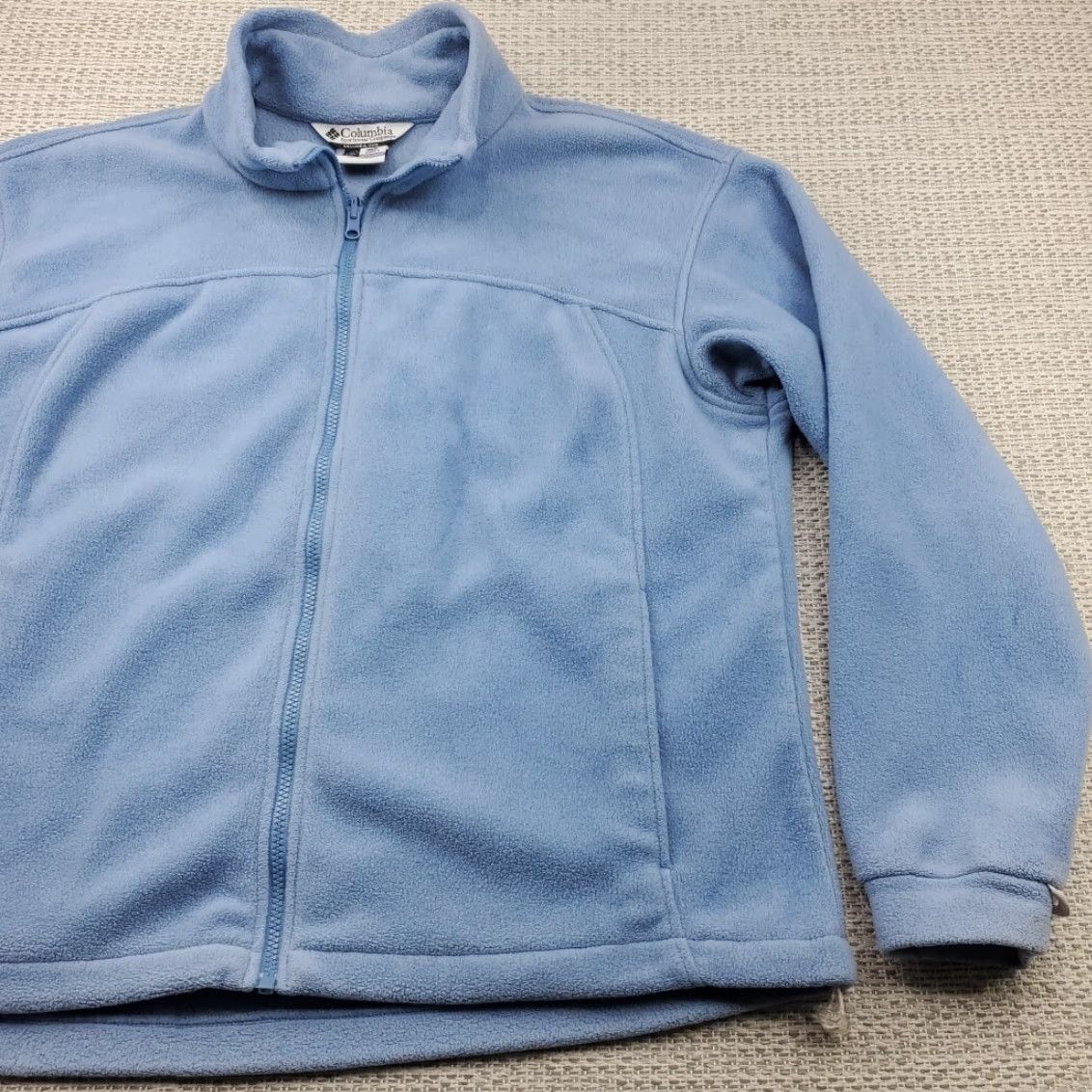 Vintage Columbia Core Jacket Womens 1X Plus Fleece Full Zip Long Sleeve Light Blue Size XL / US 12-14 / IT 48-50 - 4 Thumbnail