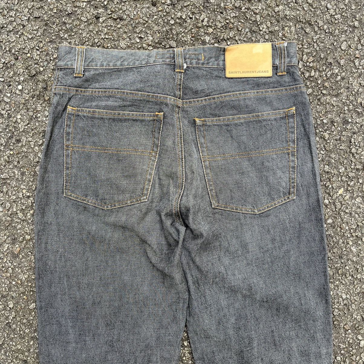 Saint Laurent Paris YSL Saint Laurent Paris Silver Denim Jeans Size US 32 / EU 48 - 15 Thumbnail