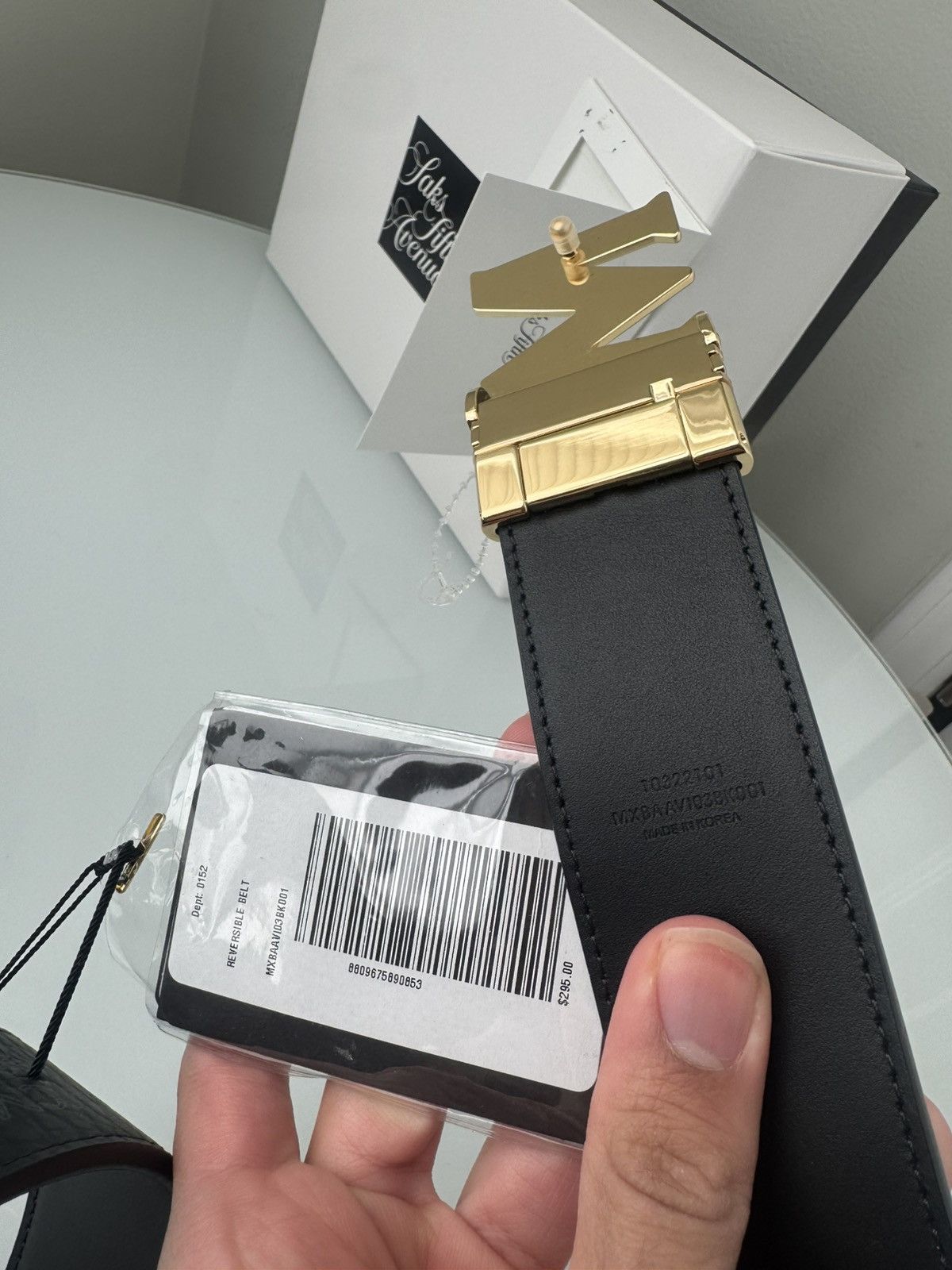 MCM MCM Black & Grey monogram & Gold Logo Belt Cut-To-Size NWT Size ONE SIZE - 10 Thumbnail
