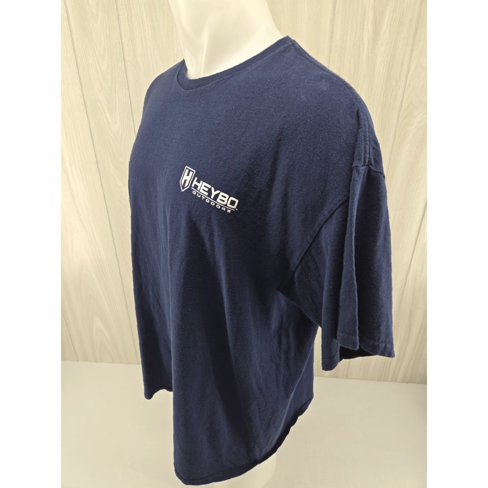 Vintage Heybo Outdoors Navy Blue Dog Duck Graphic Short Sleeve T Shirt Mens 2XL Size US XXL / EU 58 / 5 - 5 Thumbnail