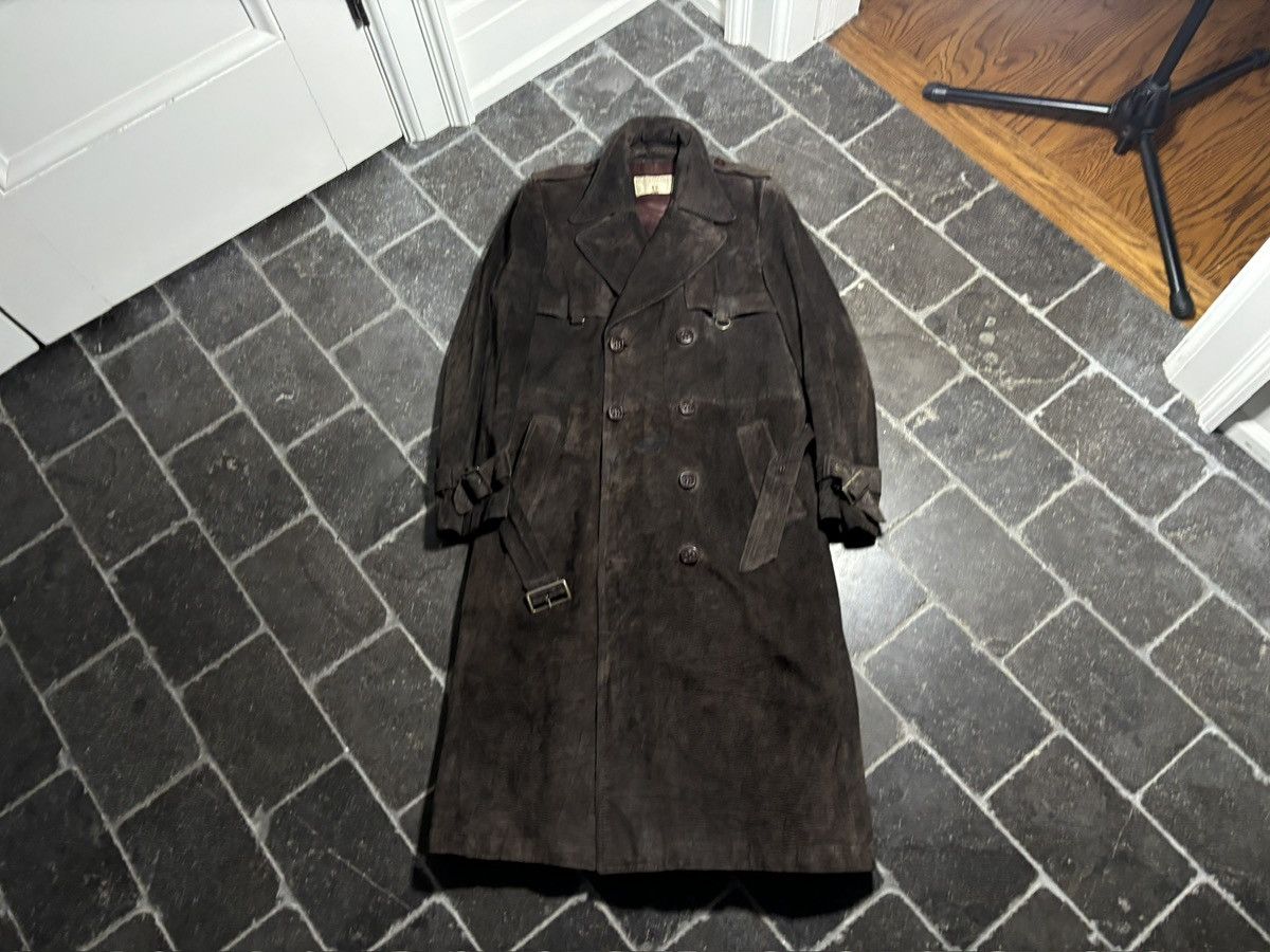 Pierre Cardin 1970s Pierre Cardin Vintage Leather Jacket Suede Trench Coat Size US S / EU 44-46 / 1 - 18 Thumbnail