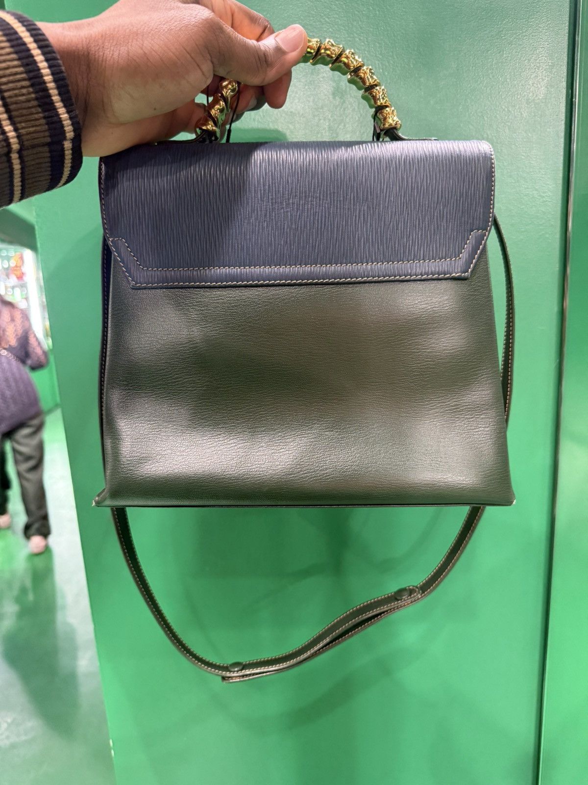 Loewe LOEWE Velázquez Handbag, Blue/Green Size ONE SIZE - 2 Thumbnail