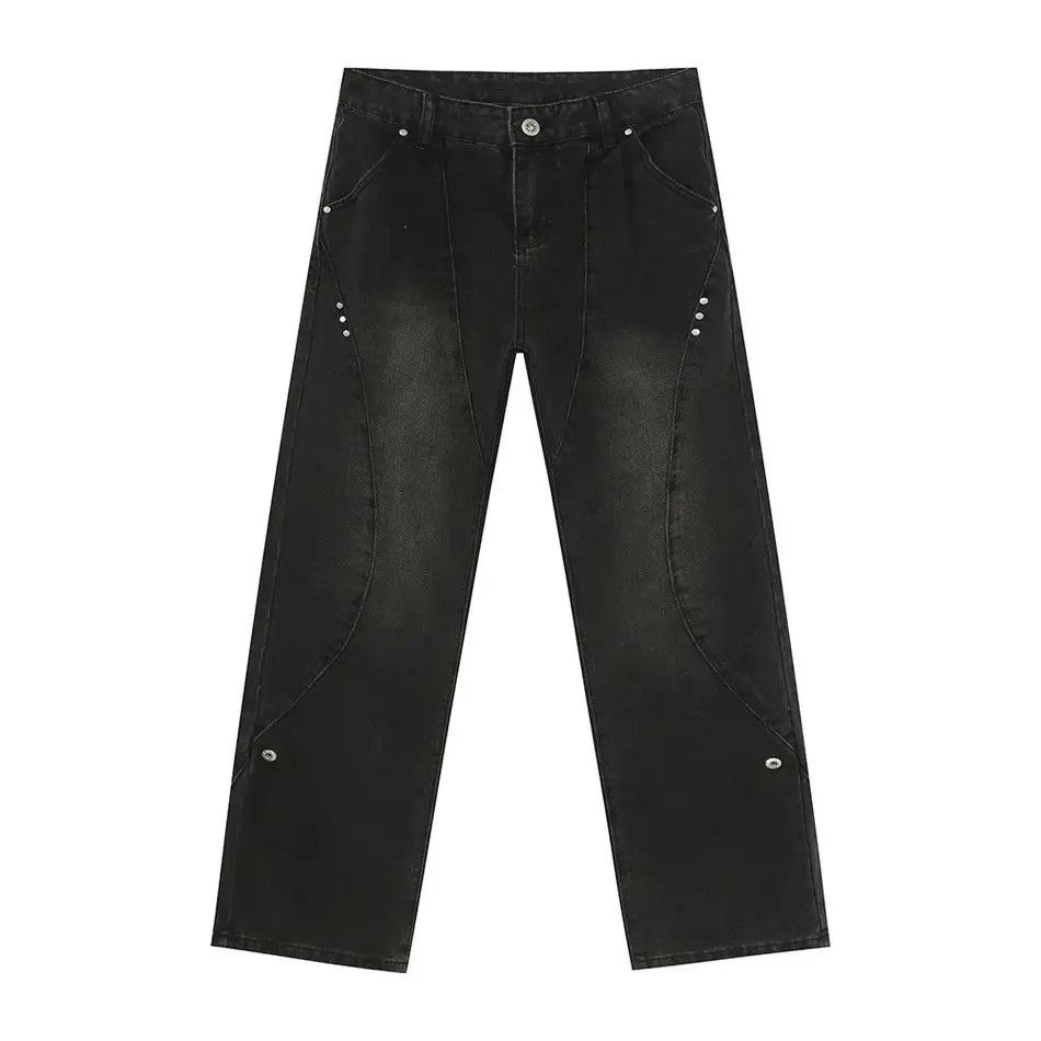 Japanese Brand Retro loose straight leg high street jeans Size US 32 / EU 48 - 6 Thumbnail