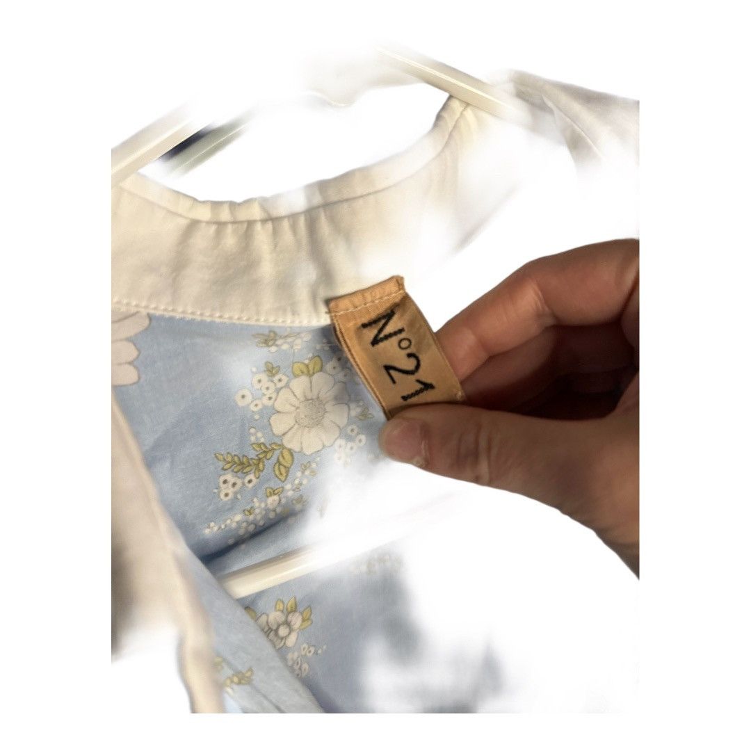 No. 21 No. 21 | SZ IT 38 Floral Blue Fantasia Midi Long Sleeve Size XS / US 0-2 / IT 36-38 - 5 Thumbnail