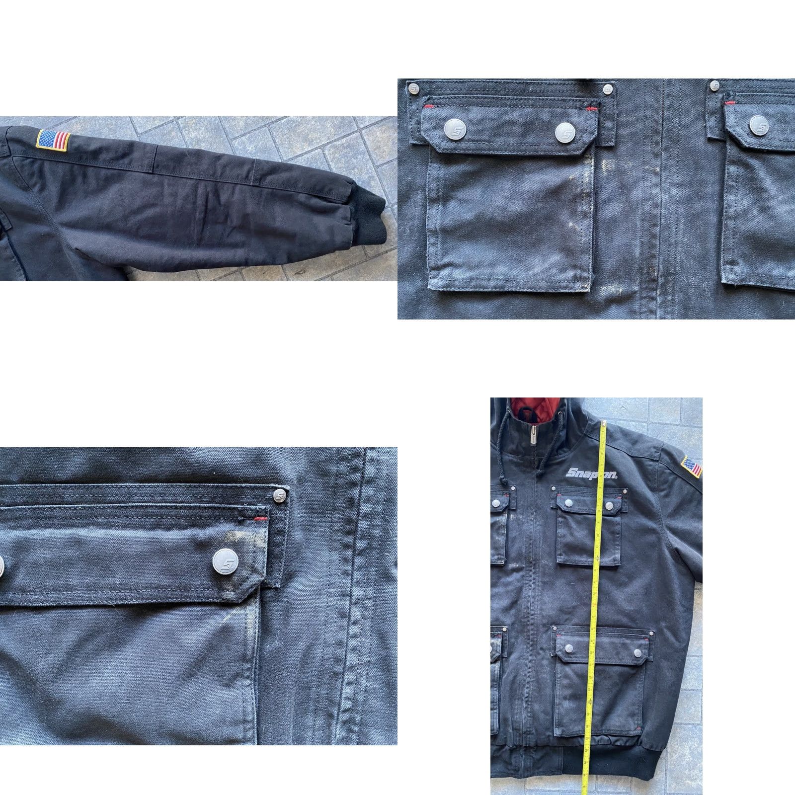 Vintage VINTAGE Snap-on Coat Jacket Black 2XL Men’s Pockets Lined Hooded Cotton Regular Coat Mens Black 2XL Snap-on Coat Jacket with Pockets Lined Hooded Size US XXL / EU 58 / 5 - 8 Thumbnail
