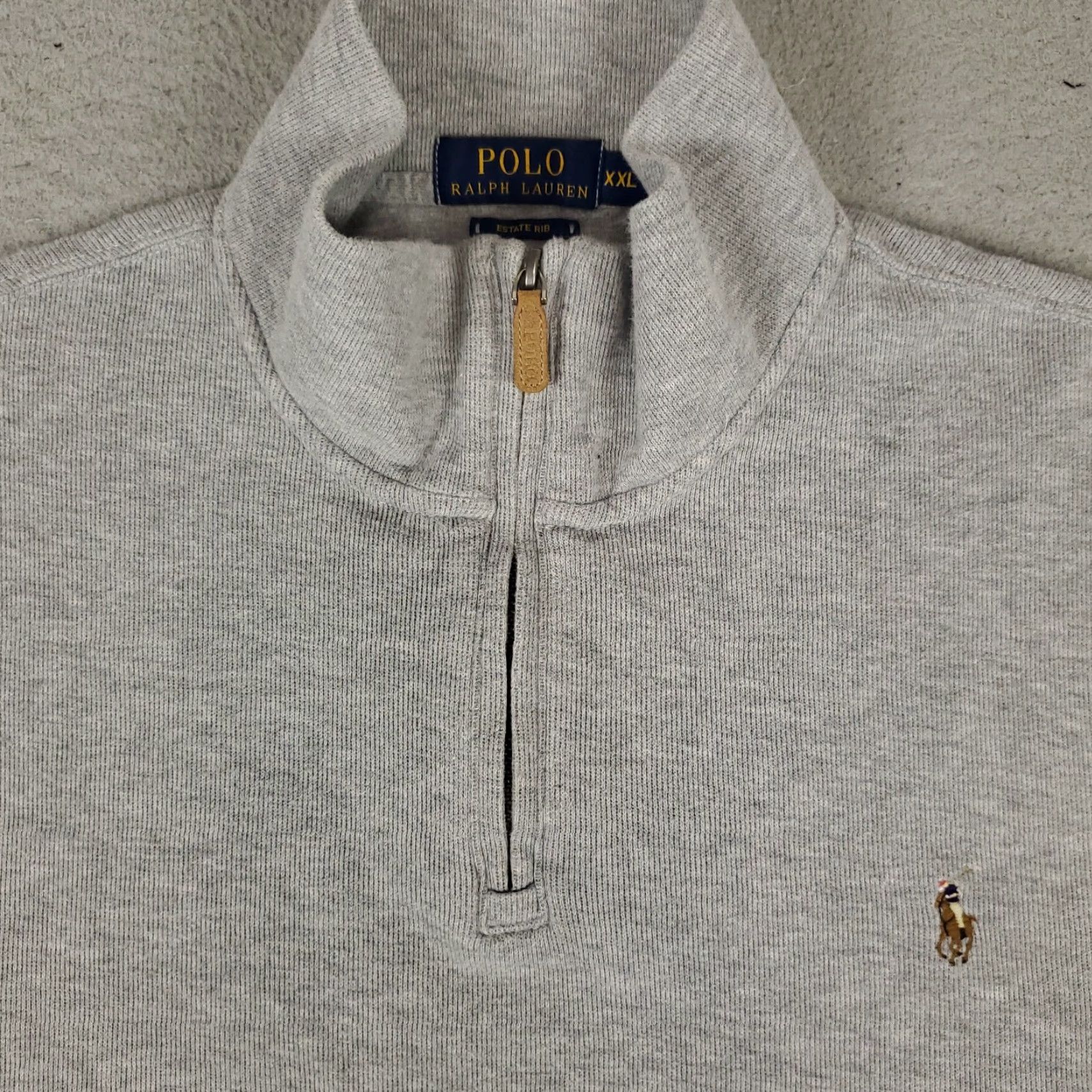 Ralph Lauren VINTAGE Ralph Lauren Sweater Pullover 1/4 Zip Mens Size 2XL Gray Logo Knit Classic Size US XXL / EU 58 / 5 - 2 Thumbnail