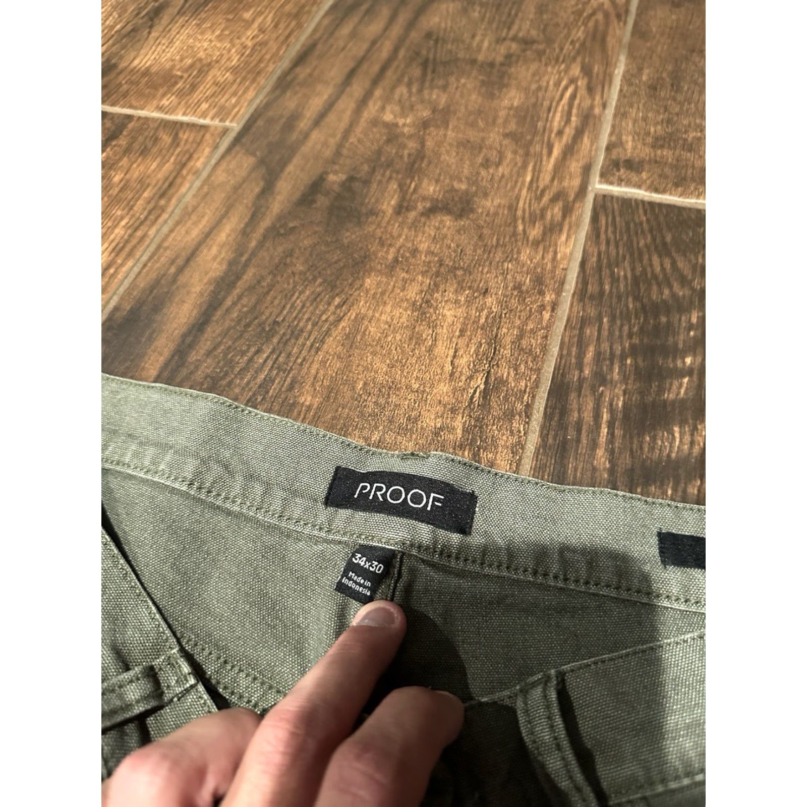 Vintage Proof Huckberry Green Straight Five Pocket Jeans Men's Size 34x29 Size US 34 / EU 50 - 6 Thumbnail