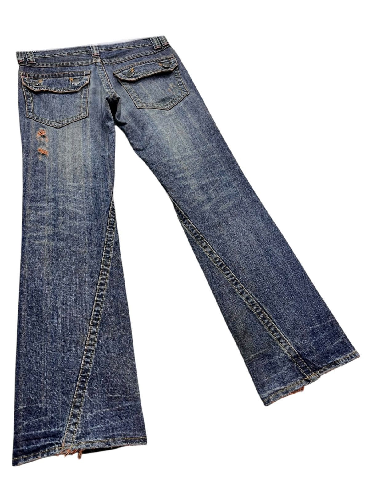 PPFM FYE 🔥Vintage PPFM Punk Ripped Super Low Rise FLARE Denim Size US 29 - 4 Thumbnail