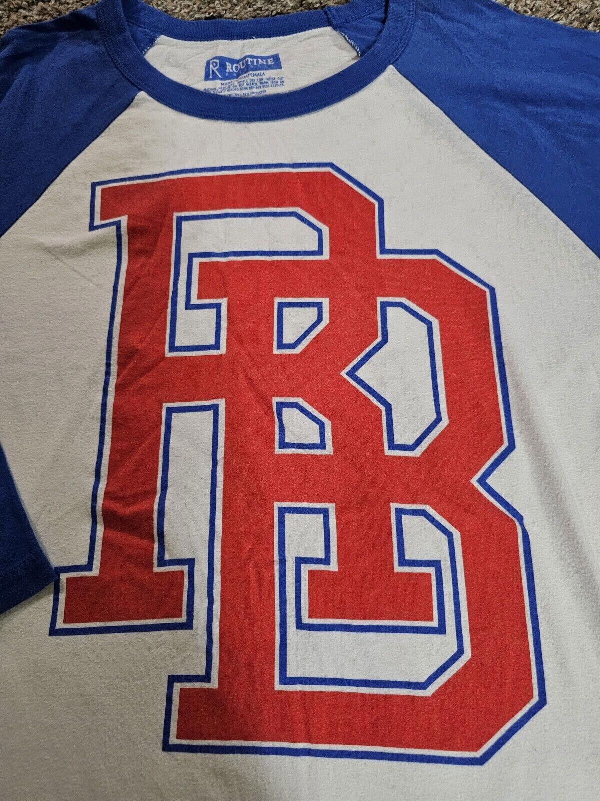 Designer Routine Baseball RB 3/4 Sleeve T-Shirt Blue Mens Large Size US L / EU 52-54 / 3 - 3 Thumbnail