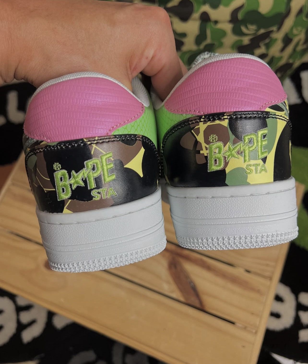 Bape × Futura 2021 A Bathing Ape x Unkle Futura Multi Leather Bapesta Size US 8 / EU 41 - 15 Thumbnail
