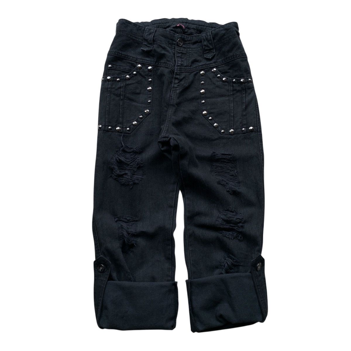 If Six Was Nine Algonquins Ifsixwasnine Gothic Punk Studded Distressed Jeans Size US 30 / EU 46 - 16 Thumbnail
