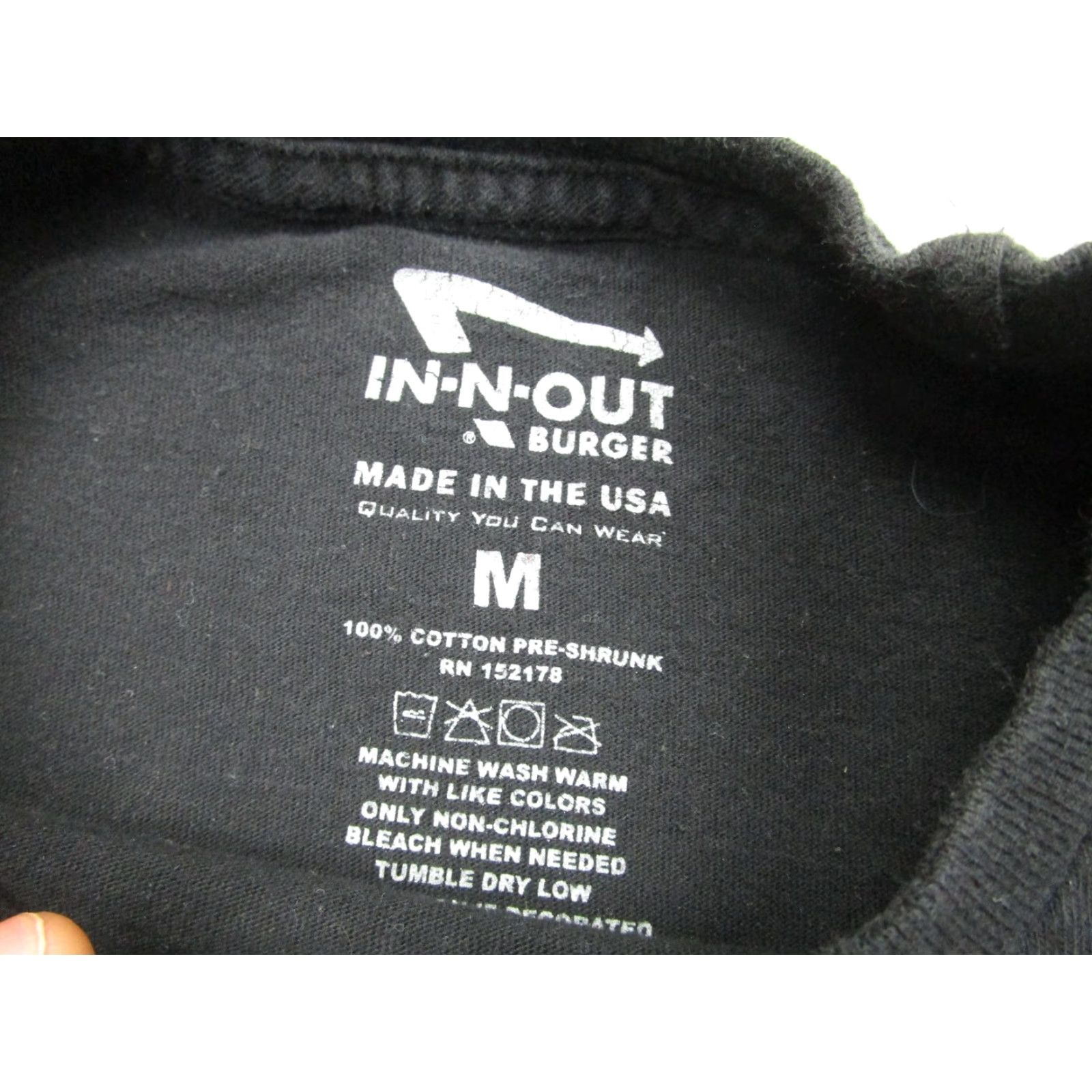 Vintage In-N-Out Burger Shirt Mens Medium Black California Cars Graphic Tee Size US M / EU 48-50 / 2 - 5 Thumbnail