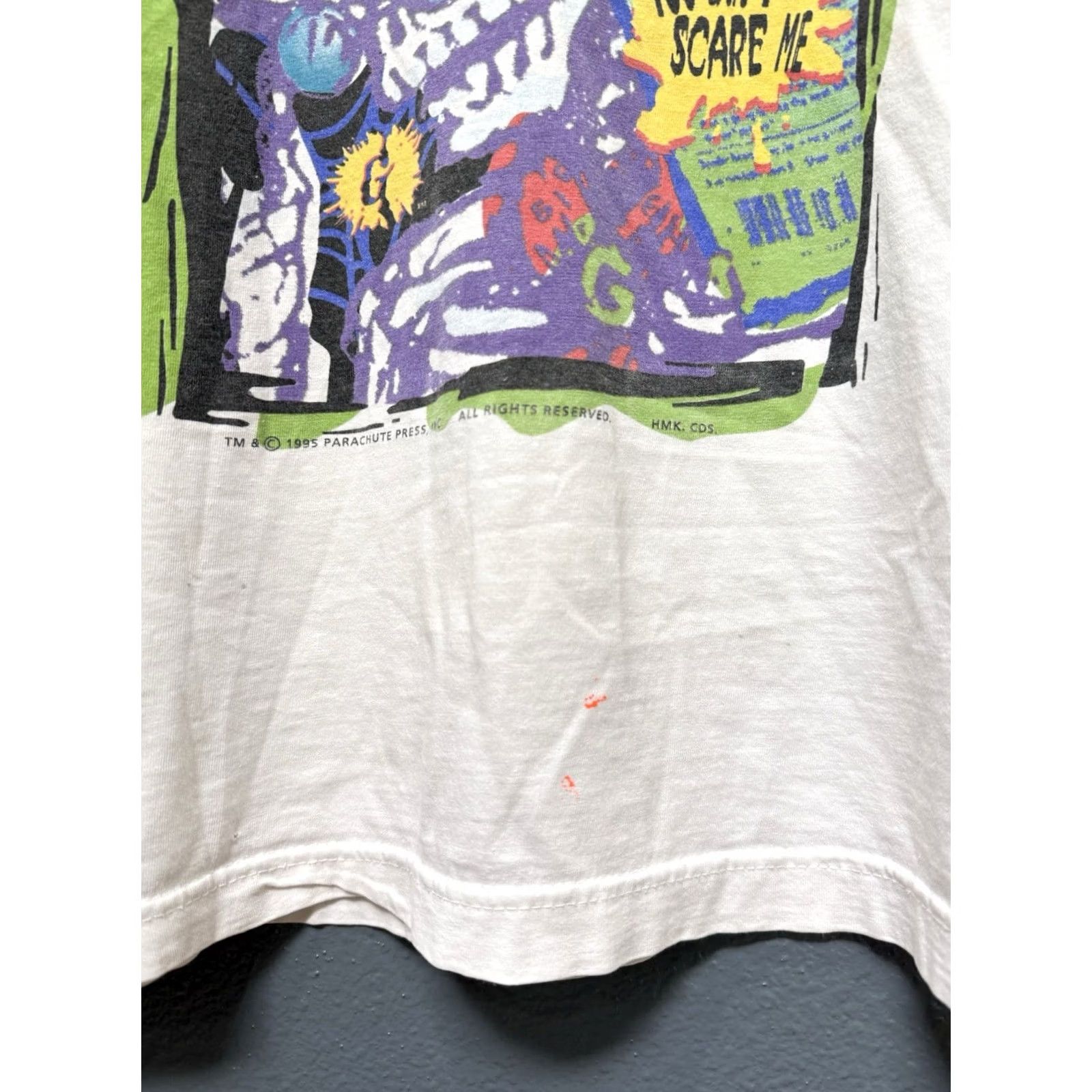 Vintage VINTAGE Goosebumps Graphic White Tee Shirt M Mens 90s 90’s Large ML Men T-Shirt White Goosebumps Graphic 90s Theme Size US M / EU 48-50 / 2 - 4 Thumbnail