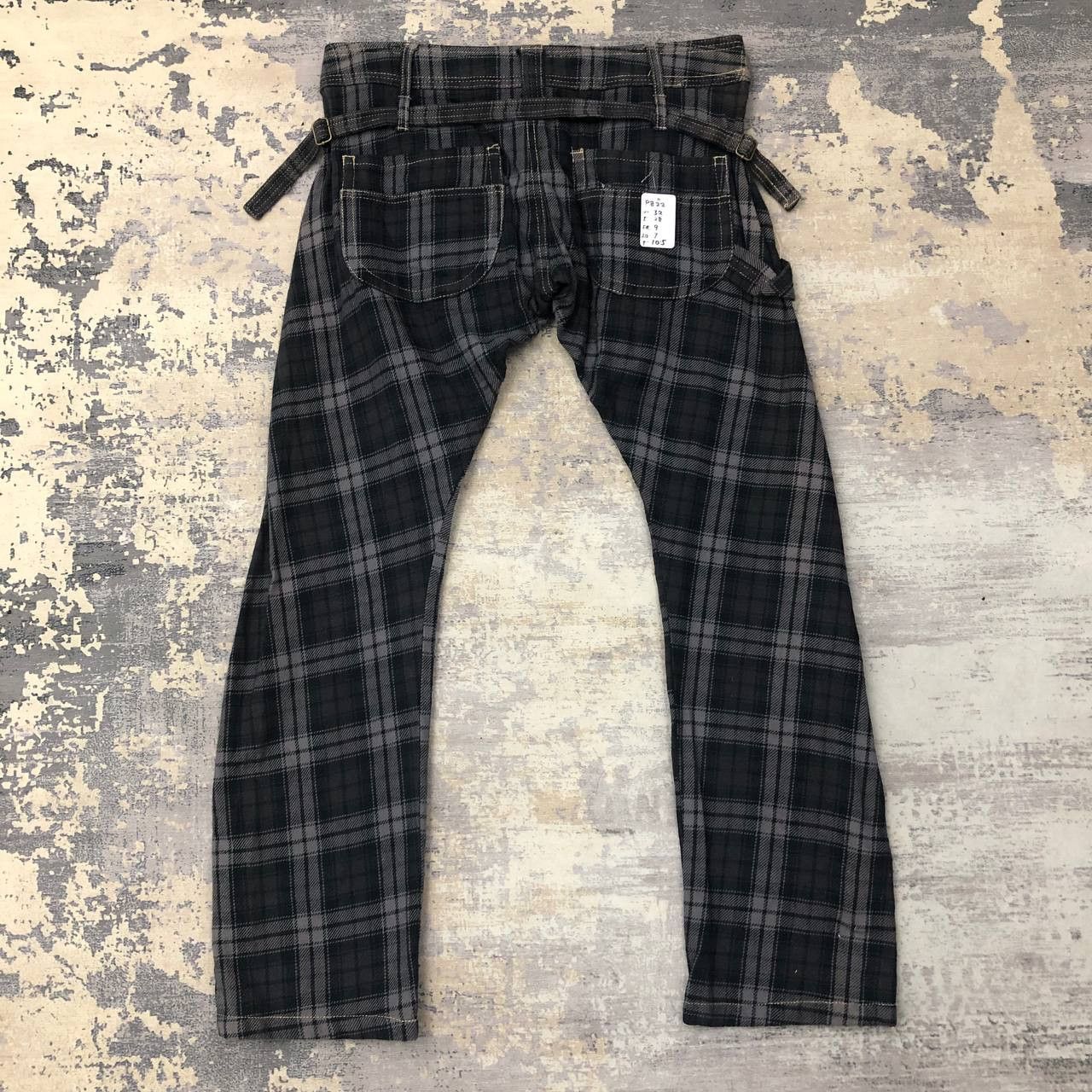If Six Was Nine × Japanese Brand P822 PUNK TARTAN SKINNY PANTS Size US 32 / EU 48 - 1 Thumbnail
