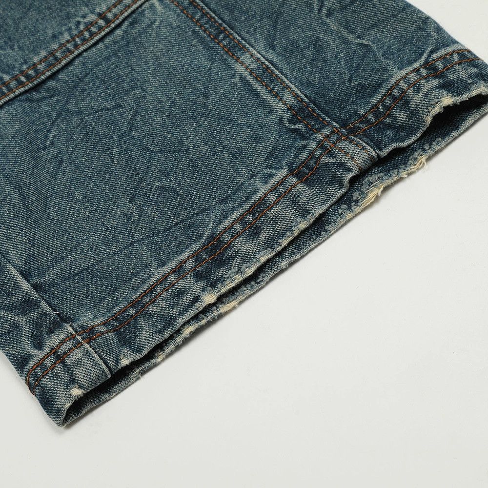 Vintage American men's washed distressed straight ripped jeans Size US 32 / EU 48 - 6 Thumbnail
