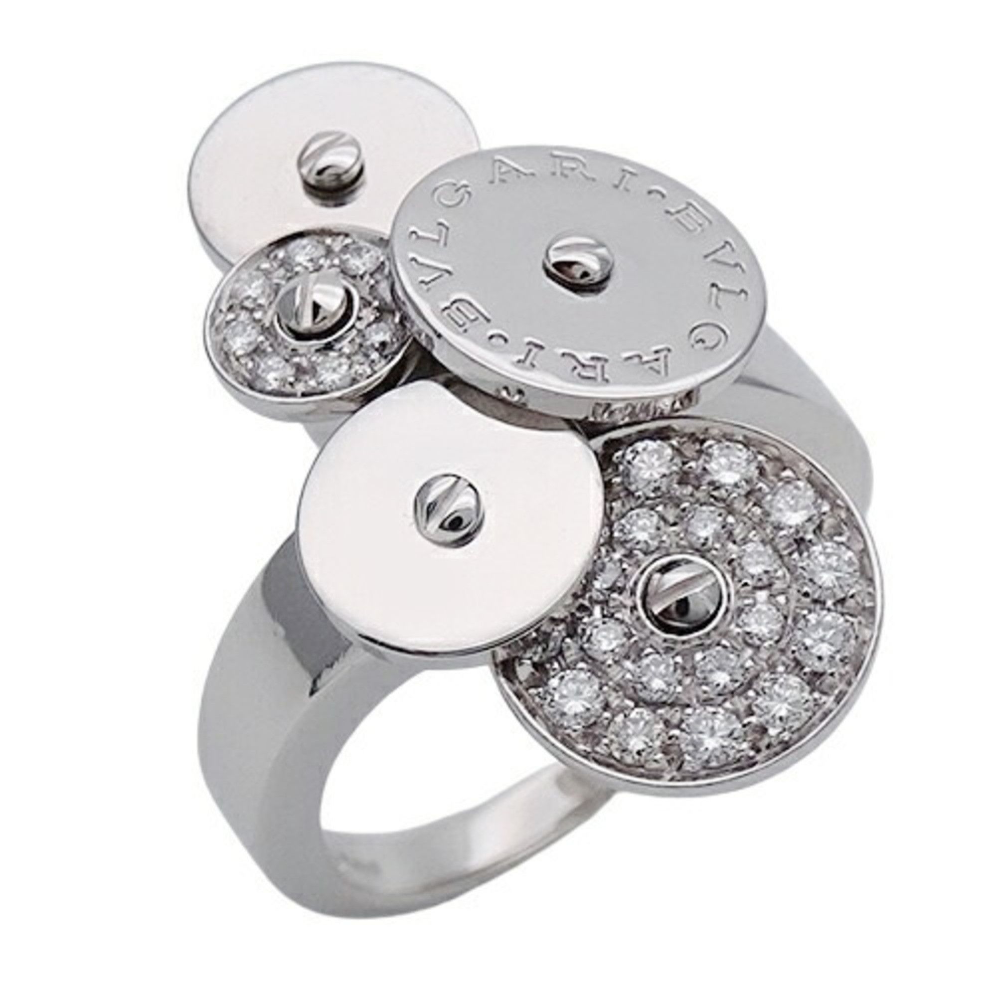 Bvlgari BVLGARI B-ZERO1 4-Band #54 Ring K18 WG White Gold