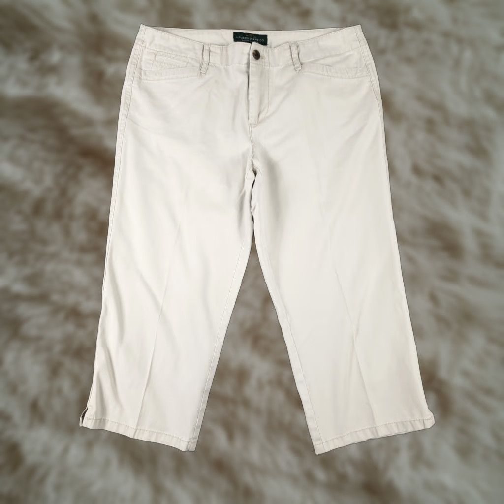 Ralph Lauren Lauren Ralph Lauren Jeans Women's Size 8 32x20 Beige Casual Denim Straight Pants Regular Fit Size 30" / US 8 / IT 44 - 1 Thumbnail