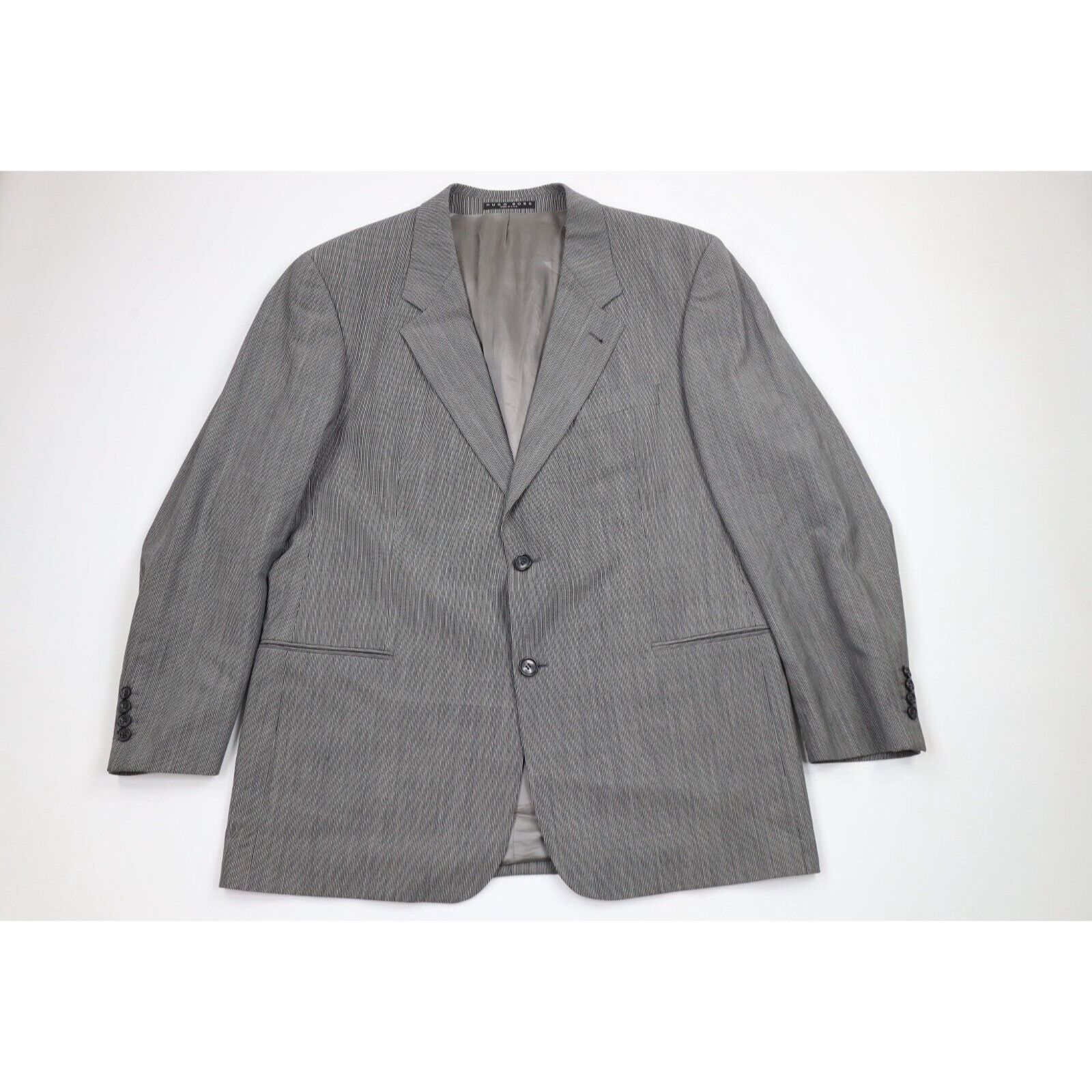 Hugo Boss × Vintage Vintage 90s Hugo Boss 2 Piece Wool Stretch Wedding SuitSuit Size 46R - 2 Thumbnail