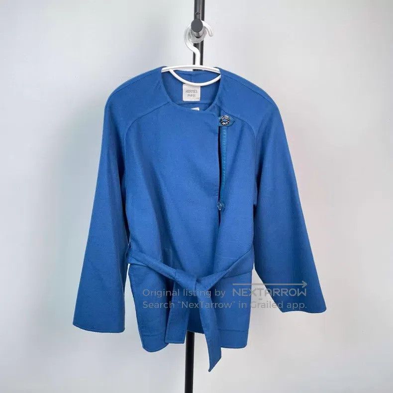 Hermes Hermes Blue Cashmere Jacket Size XS / US 0-2 / IT 36-38 - 1 Thumbnail