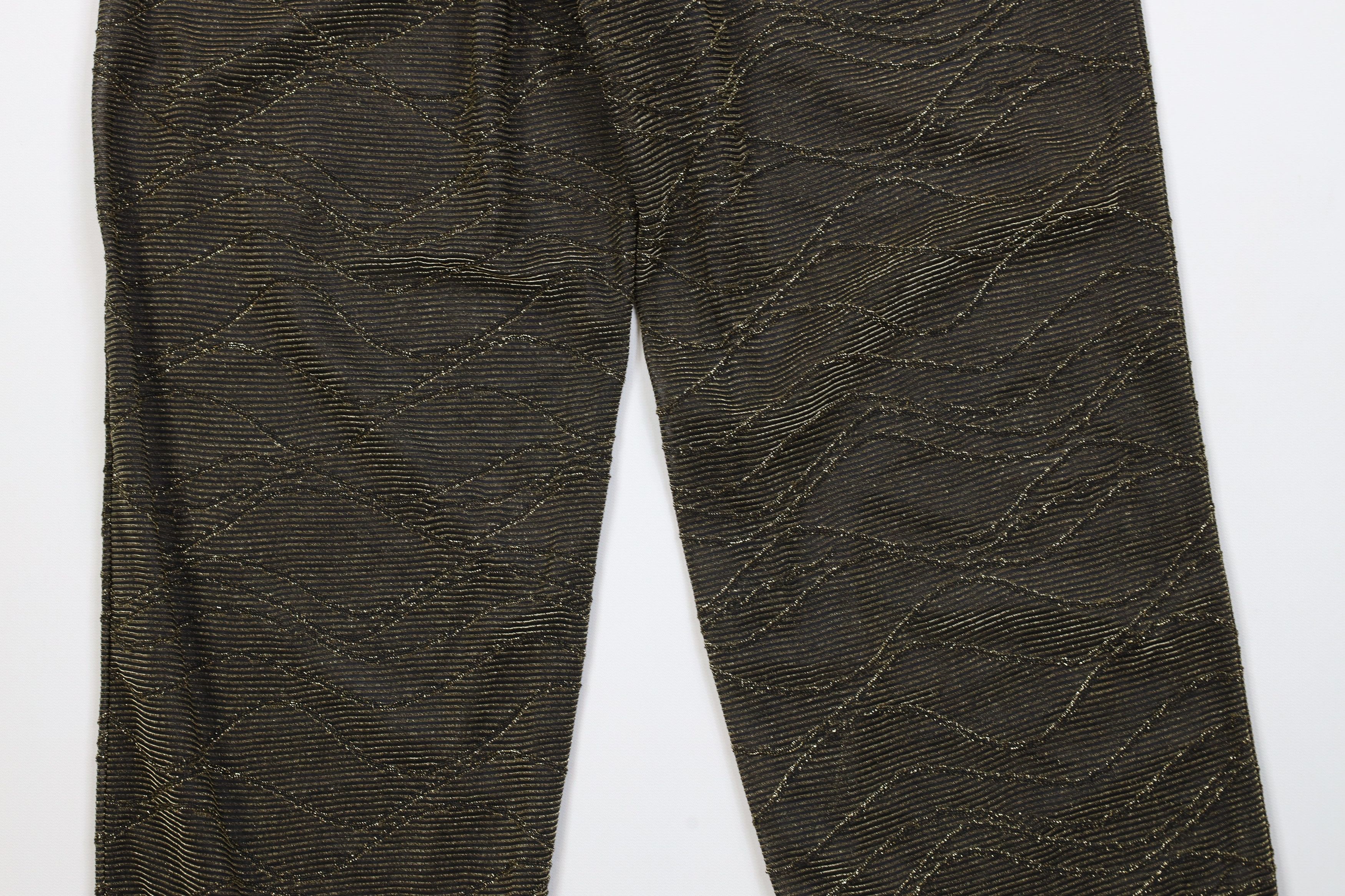 Vintage Deadstock Vintage 90s Sheer Metallic Harem Pants USA Gold Size 24" / US 00 / IT 34 - 9 Thumbnail