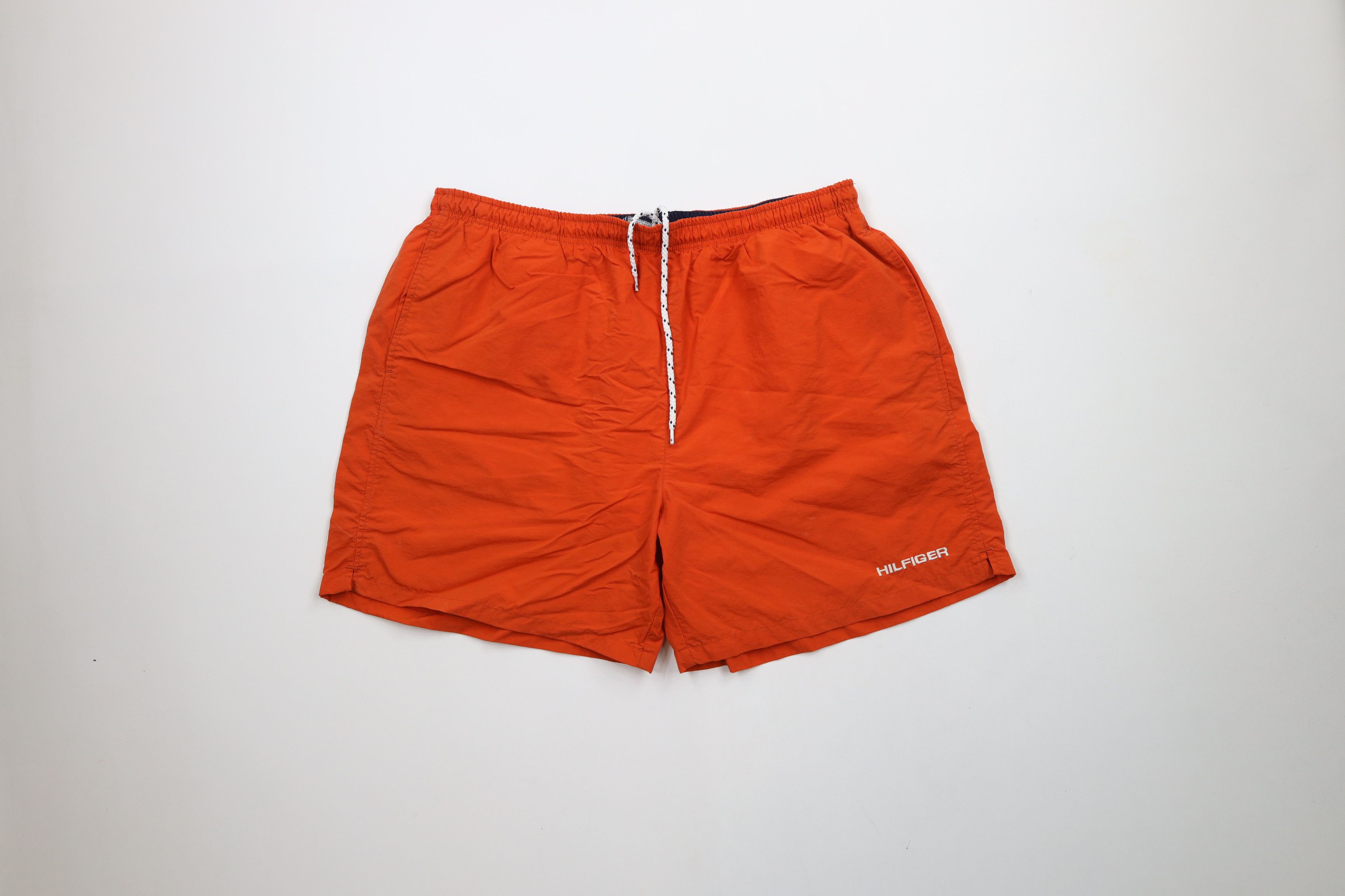 Tommy Hilfiger × Vintage Vintage 90s Tommy Hilfiger Above Knee Shorts Trunks Orange Size US 36 / EU 52 - 1 Thumbnail