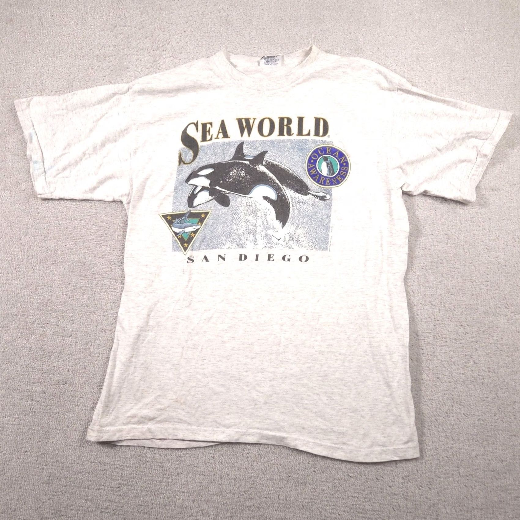 Vintage VINTAGE Sea World Cotton Express Shirt Mens L Gray Graphic Tee San Diego Size US L / EU 52-54 / 3 - 2 Thumbnail