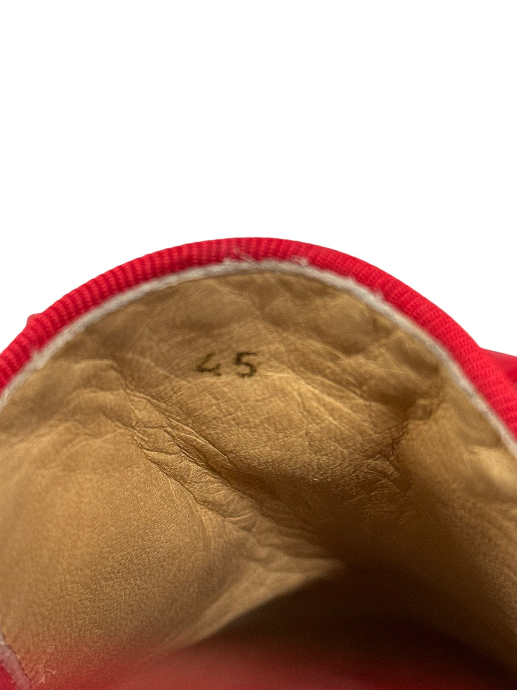 Christian Louboutin Christian Louboutin Red Velour Spike Bout Loafers Slip Ons Size US 12 / EU 45 - 9 Thumbnail