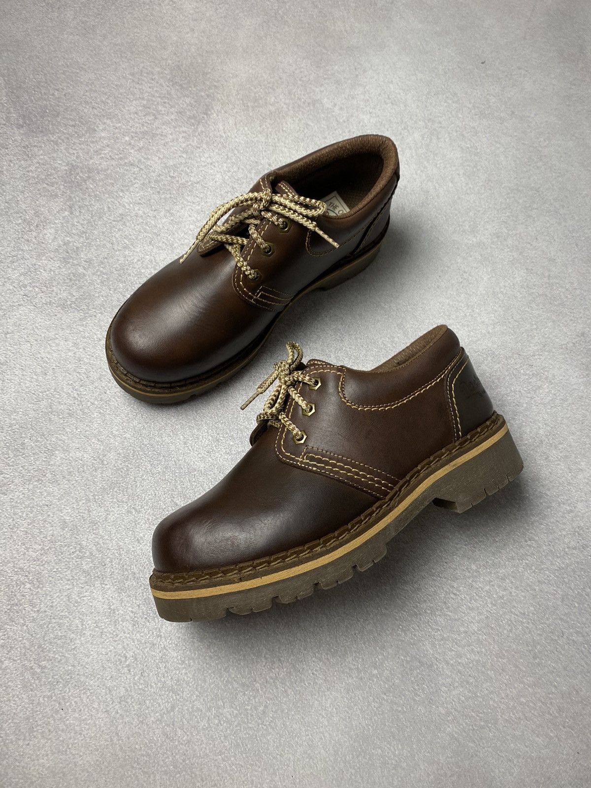 Dockers Dockers Vintage Chunky Brown Leather Platform Boots Goth Size US 8 / EU 41 - 1 Thumbnail