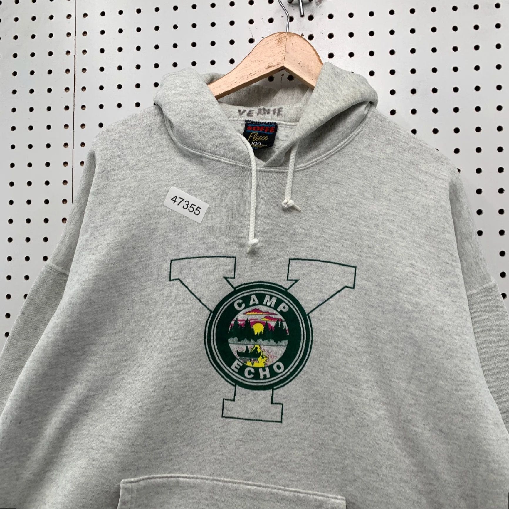 Vintage Vintage Camp Echo Ymca Hoodie Sweatshirt Mens 2XL Gray Fleece Hooded USA Size US XXL / EU 58 / 5 - 3 Thumbnail